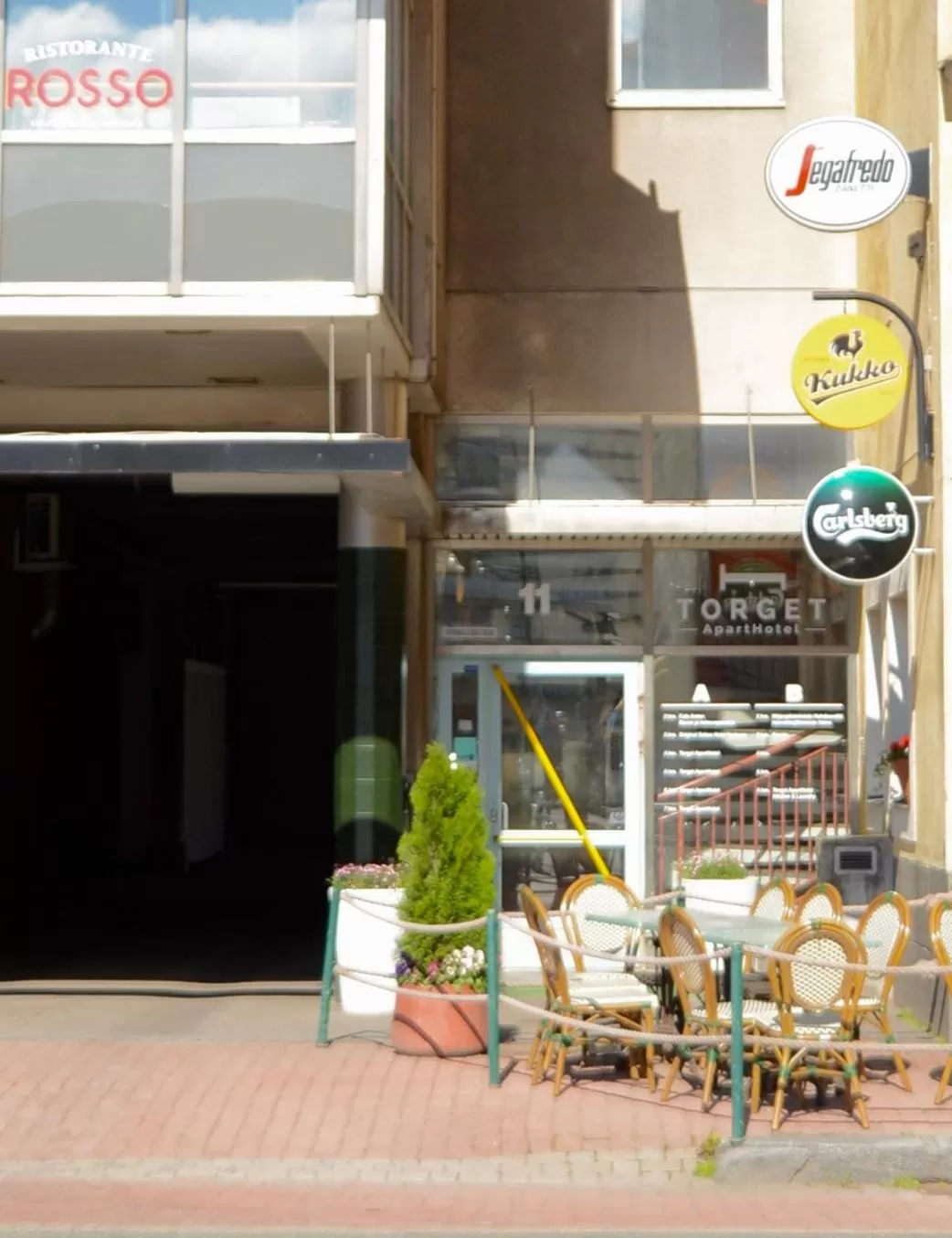 Facade/entrance in Torget Aparthotel