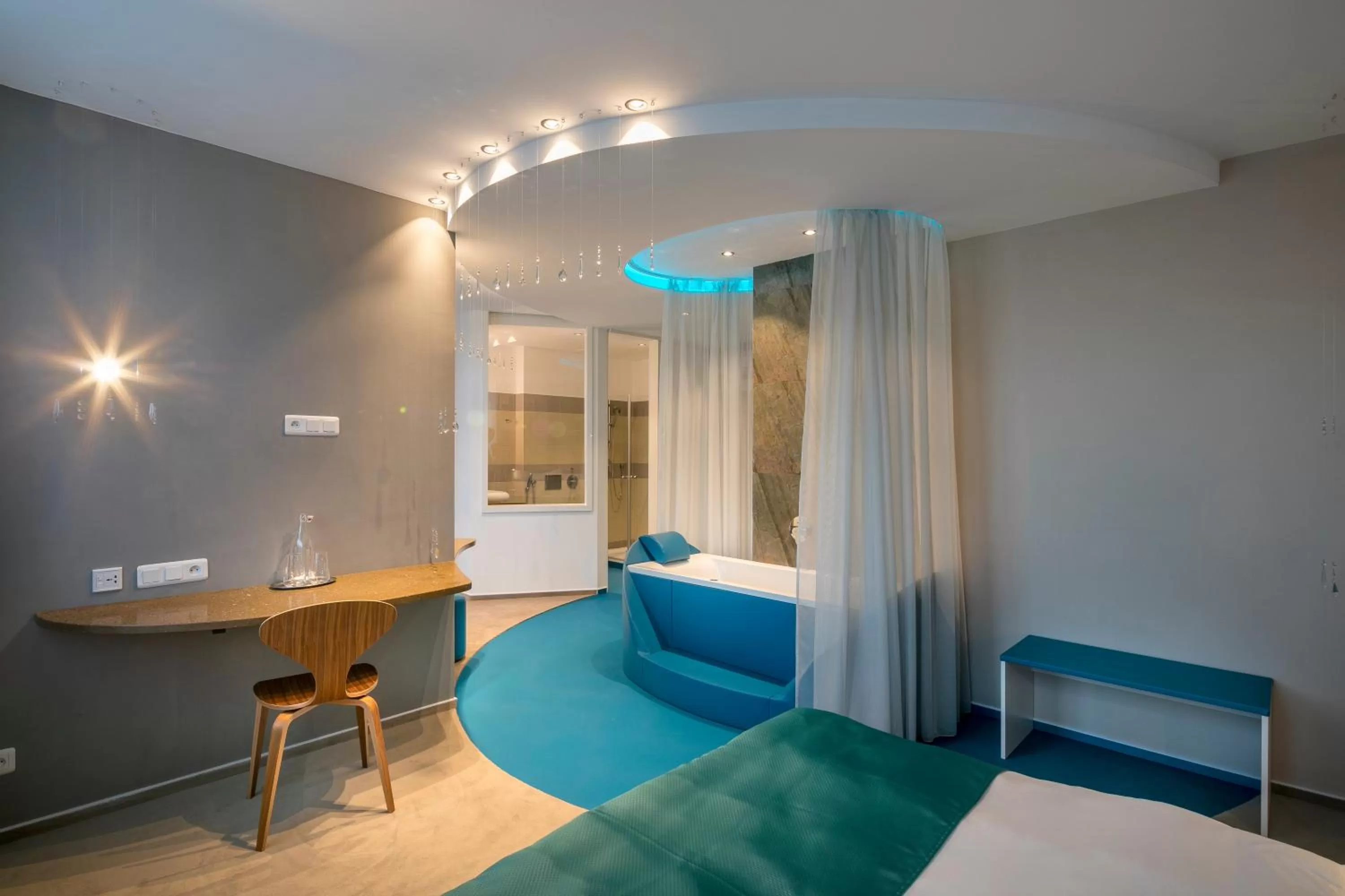 Bathroom, Bed in Pytloun Imperial Design Suites