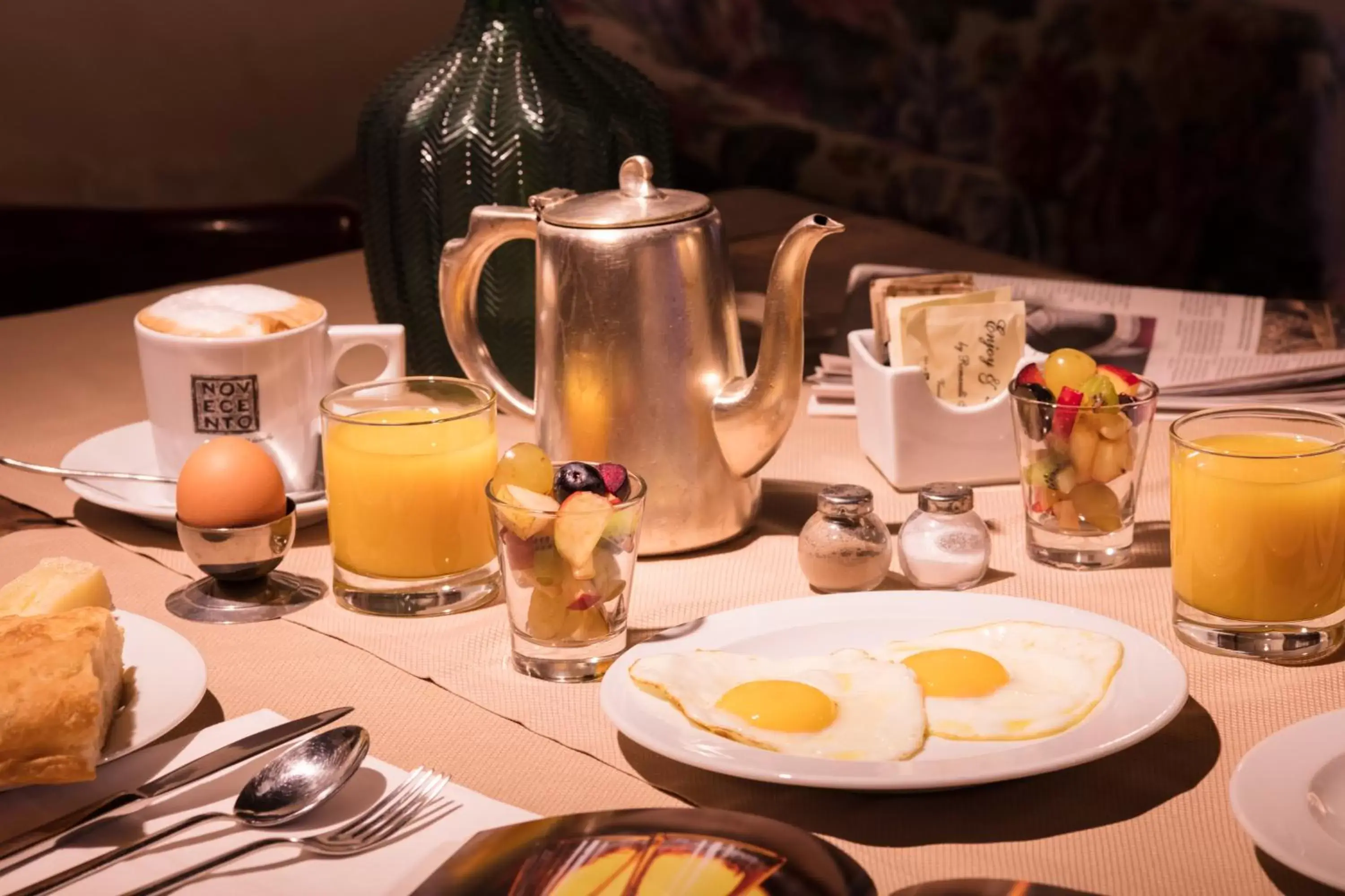 Buffet breakfast in Novecento Boutique Hotel