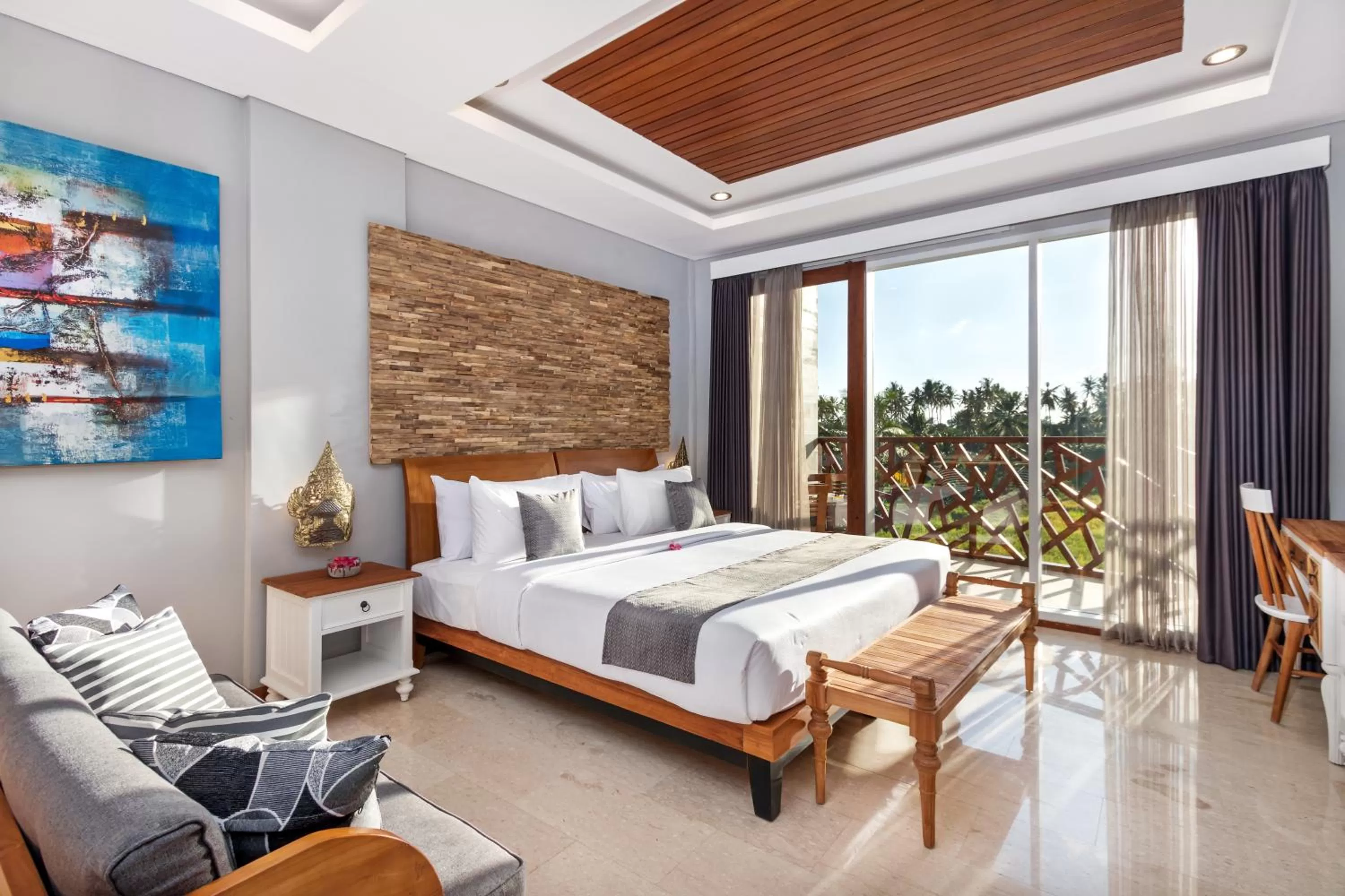 View (from property/room), Bed in Wadari Retreat Villa Ubud