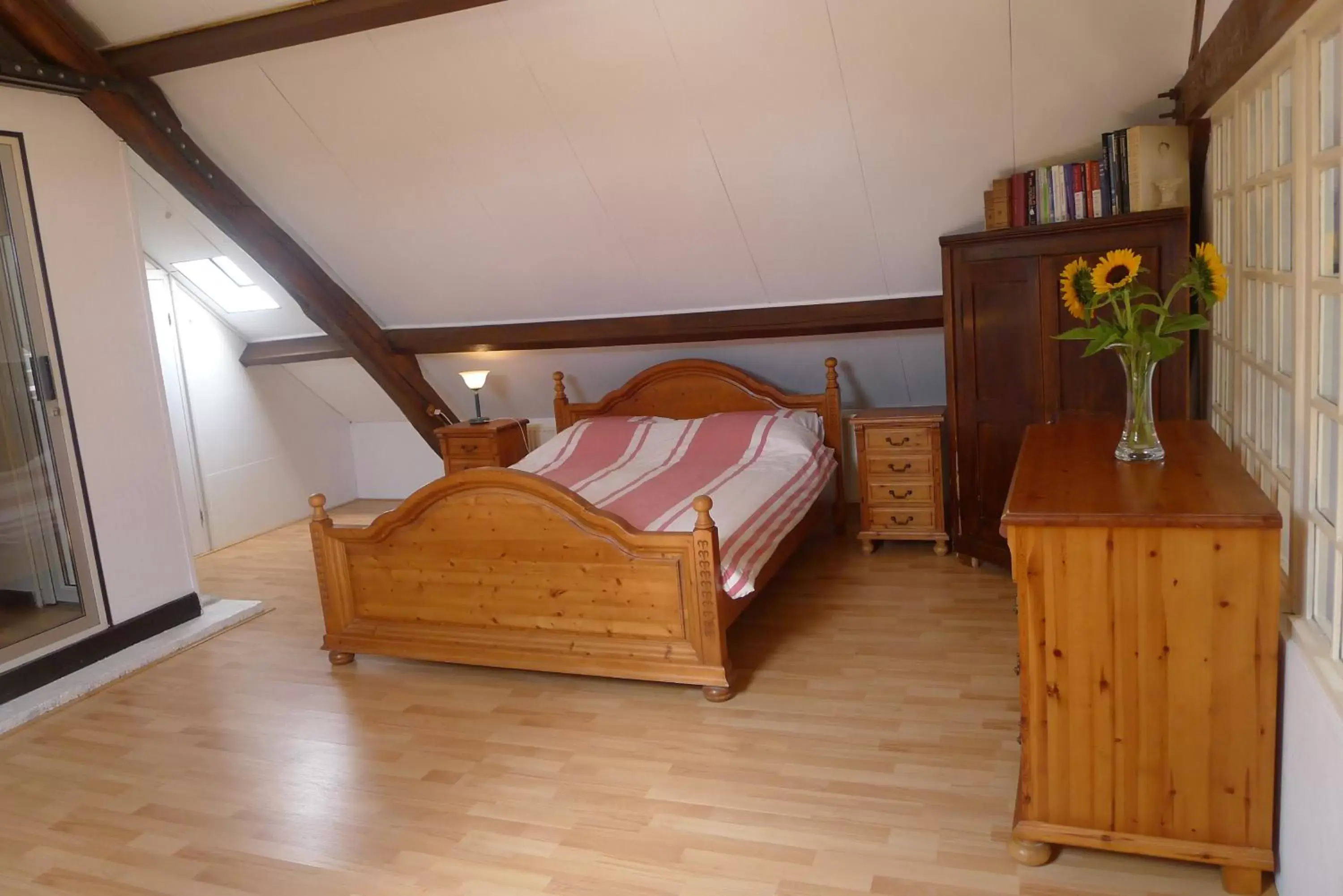 Living room, Bed in B&B De Kleine Wijngaard