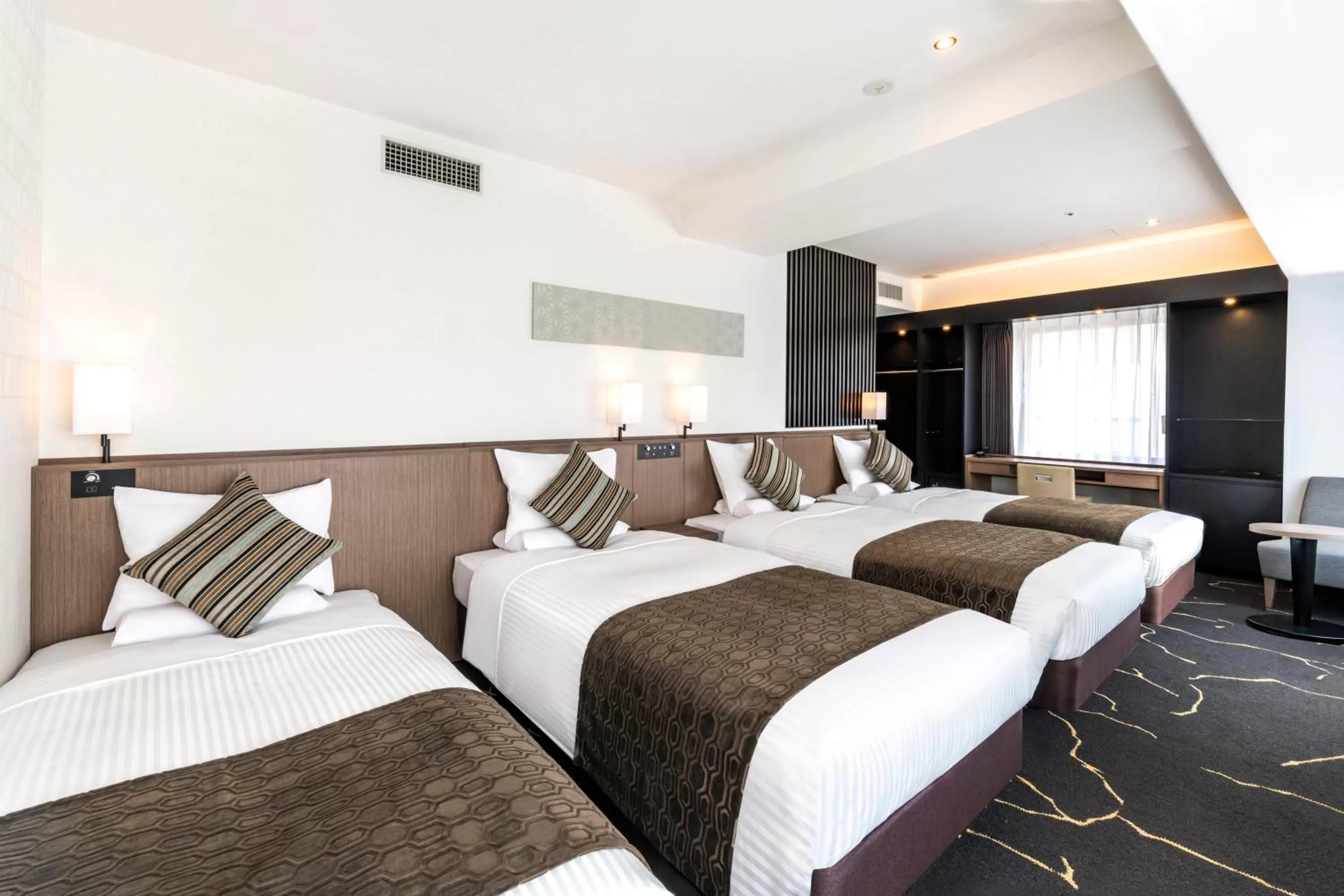 Photo of the whole room, Bed in HOTEL MYSTAYS Sapporo Station