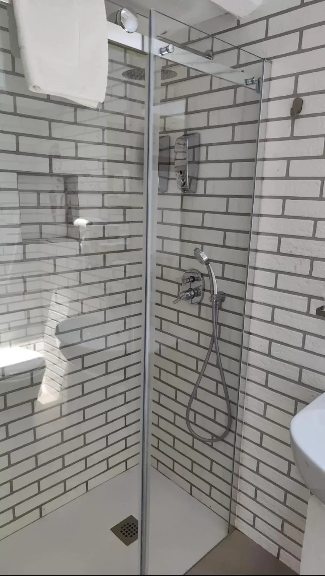 Shower, Bathroom in San Francesco Rooms and Apartment with Terrace in Palermo