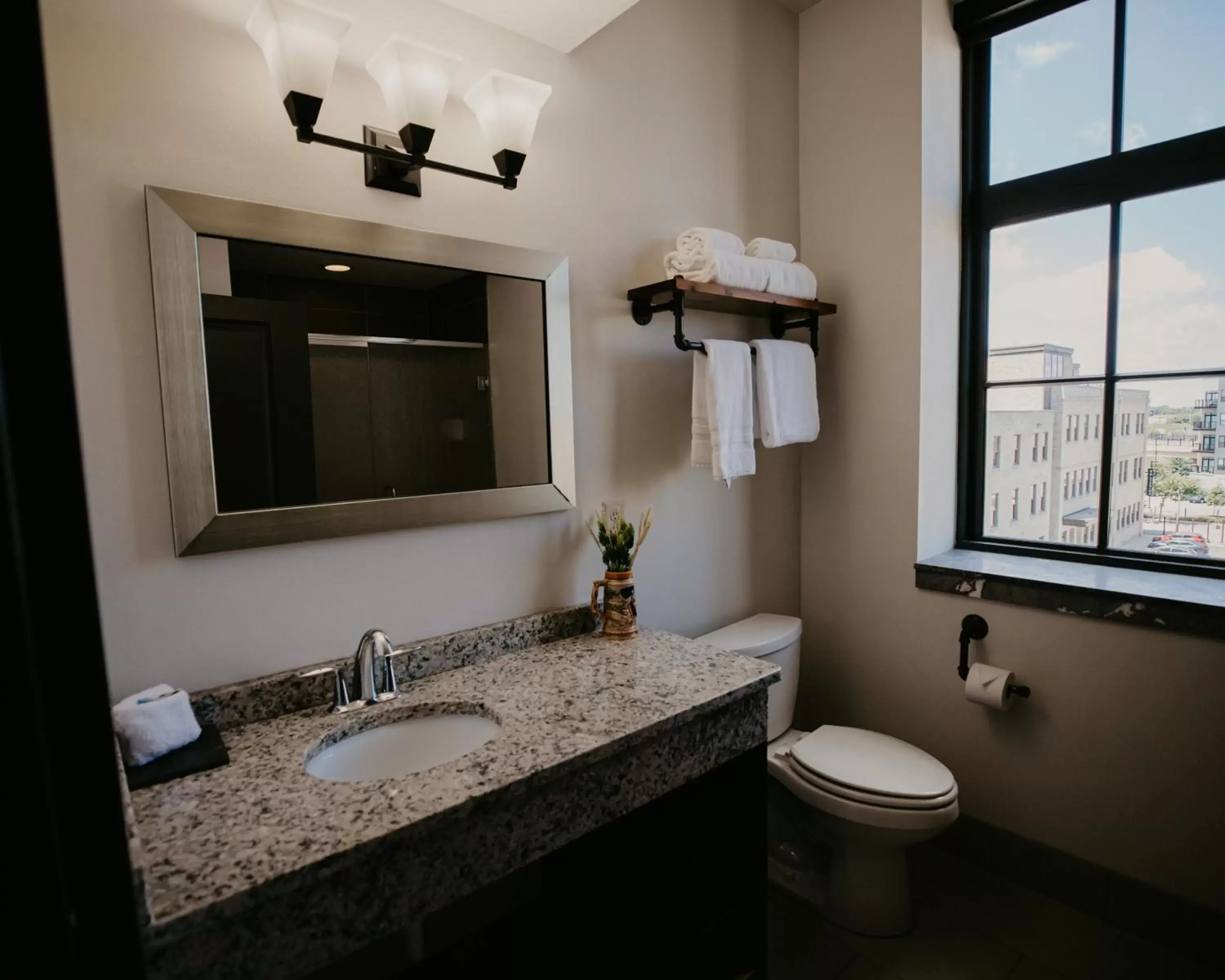 Guests, Bathroom in Brewhouse Inn and Suites