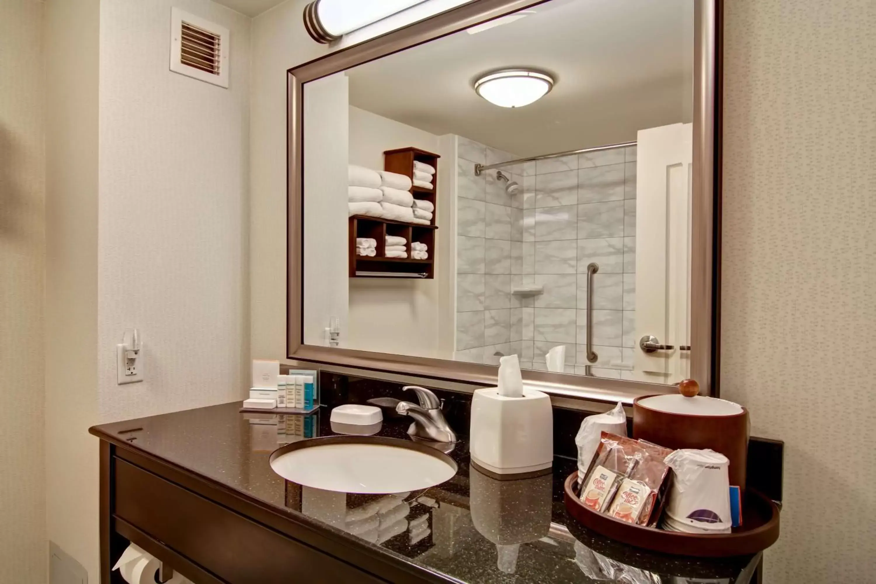 Bathroom in Hampton Inn by Hilton Toronto Airport Corporate Centre