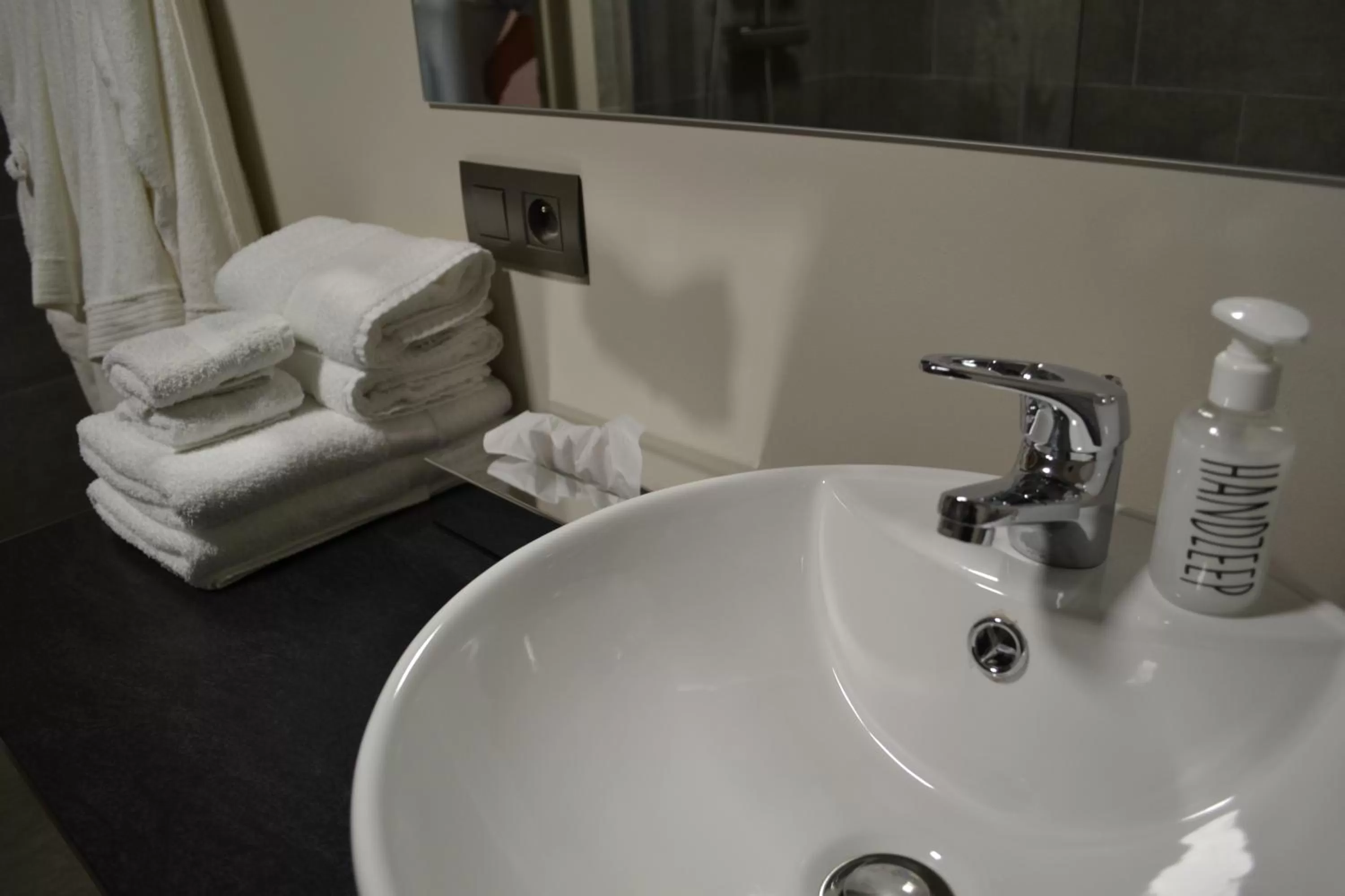 Decorative detail, Bathroom in B&B Allegambe's Goed