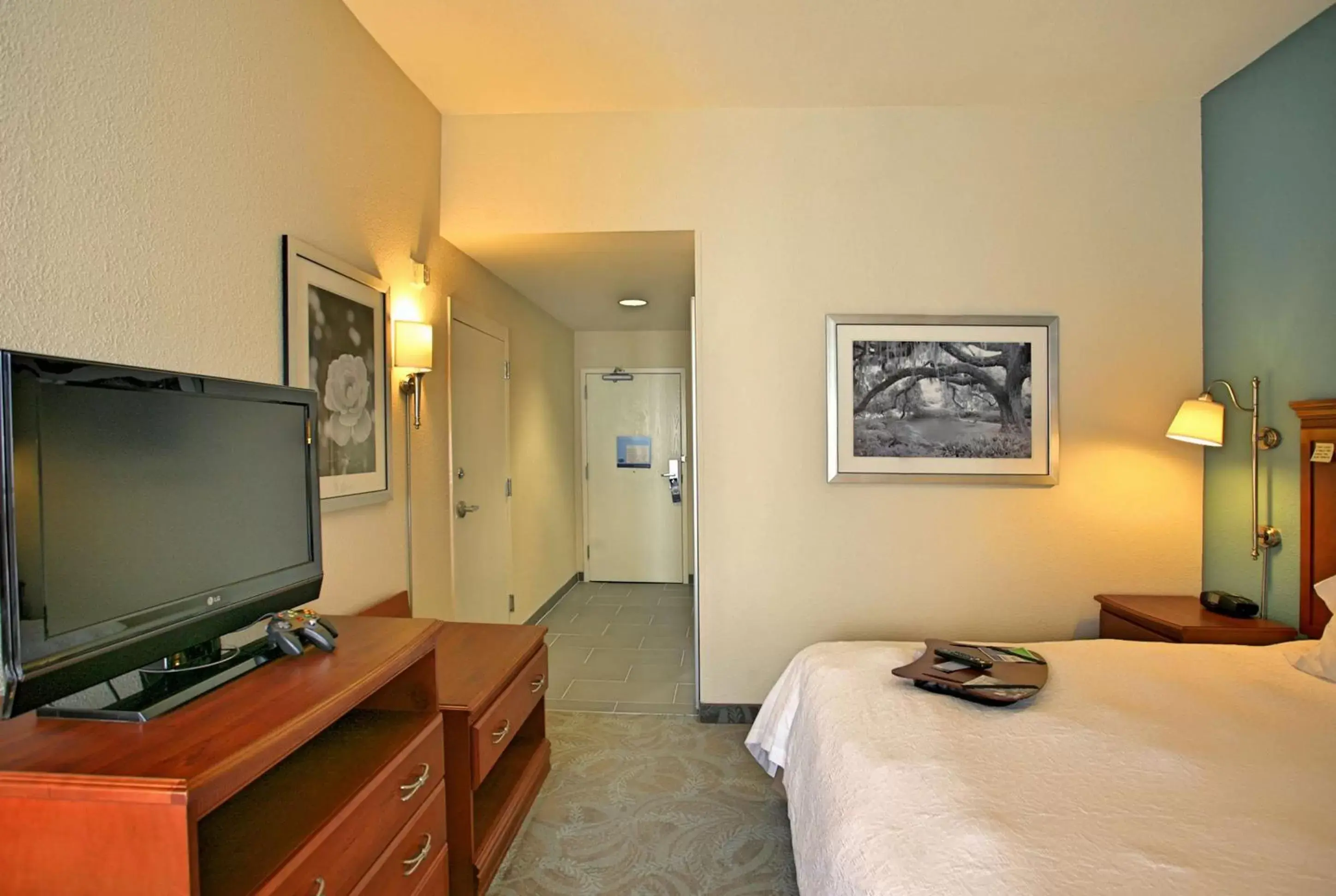 Bed, TV/Entertainment Center in Hampton Inn Natchitoches
