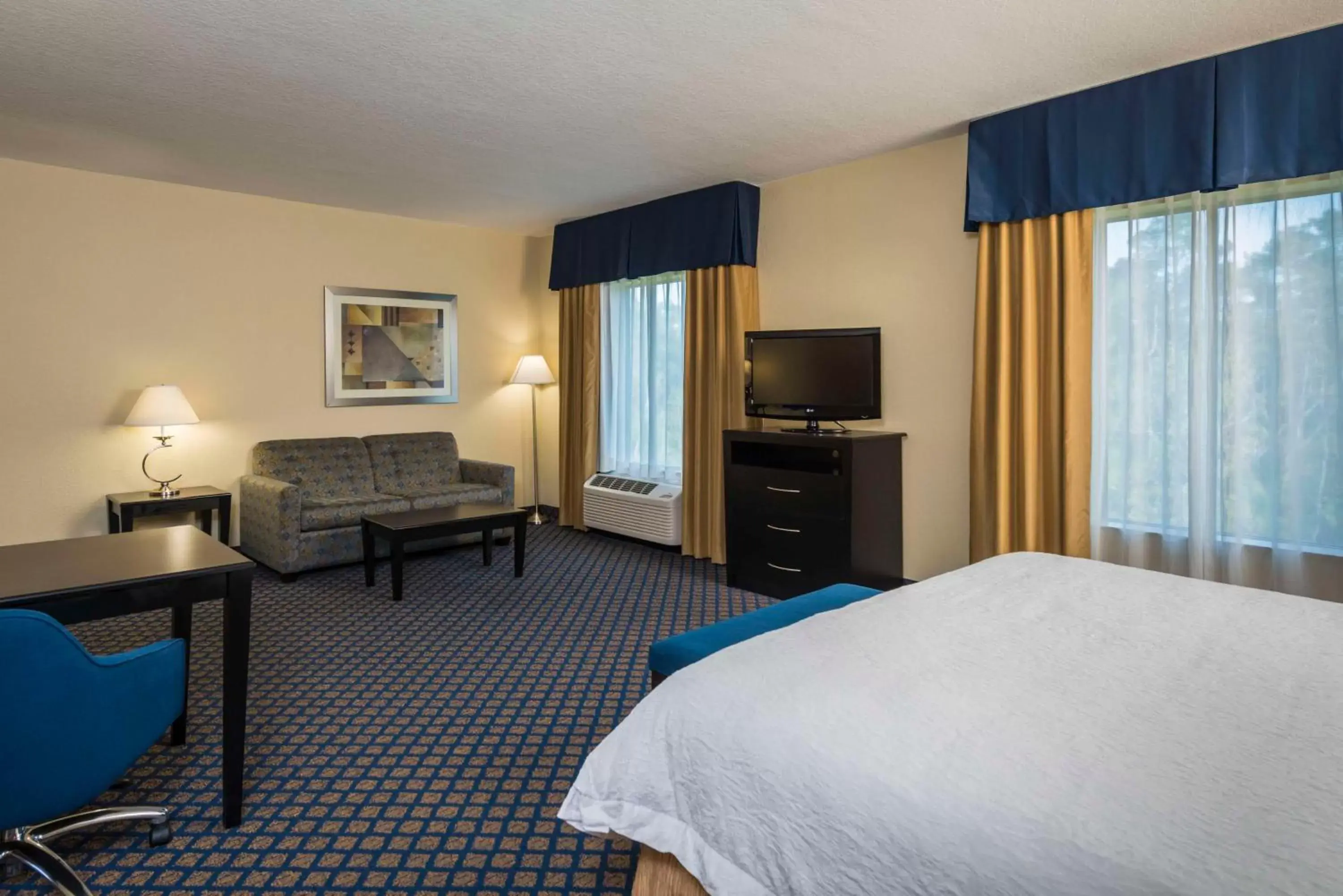 Living room, TV/Entertainment Center in Hampton Inn & Suites Jacksonville South - Bartram Park