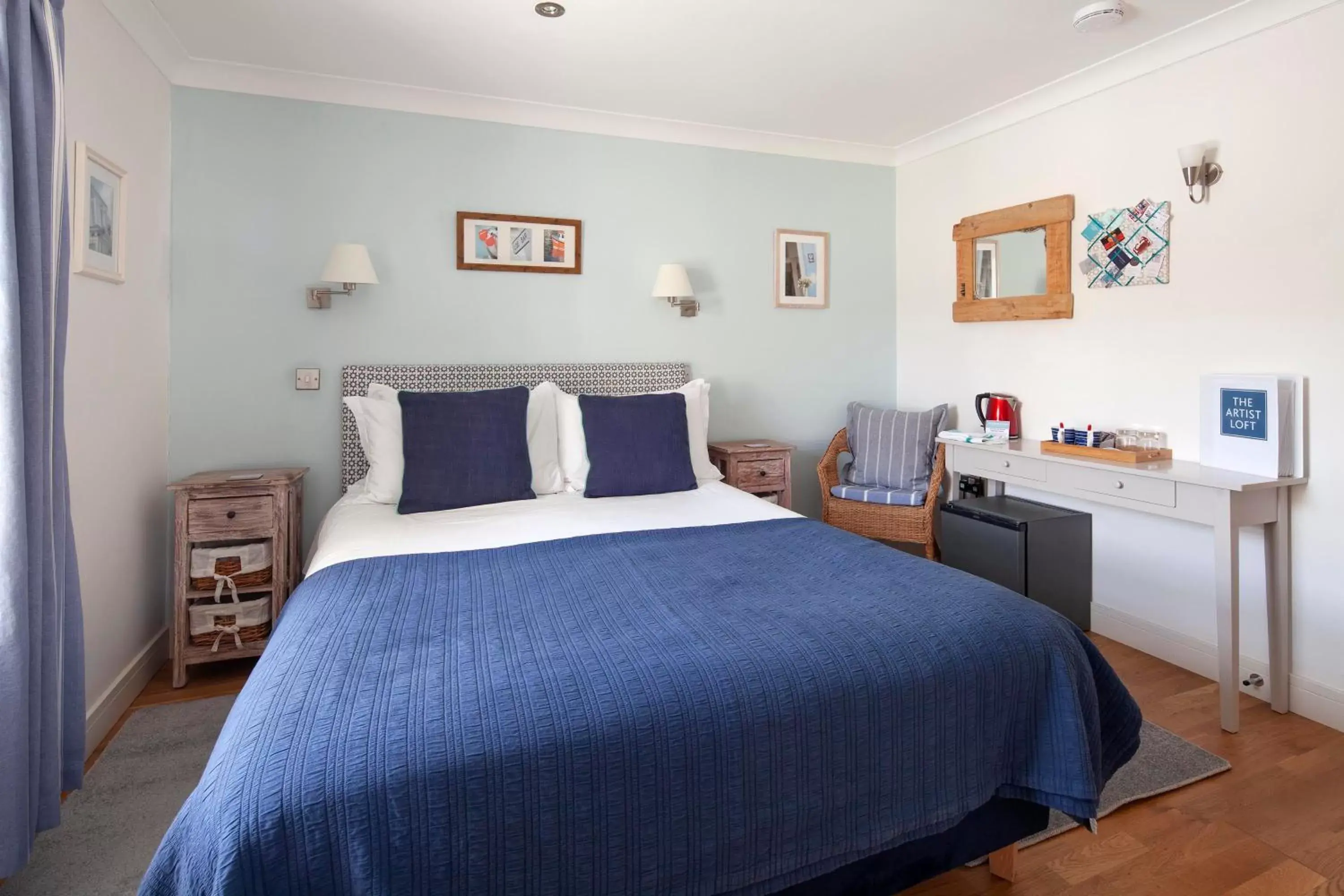 Bed in The Artist Loft, Ensuite Guest Rooms, Porthleven