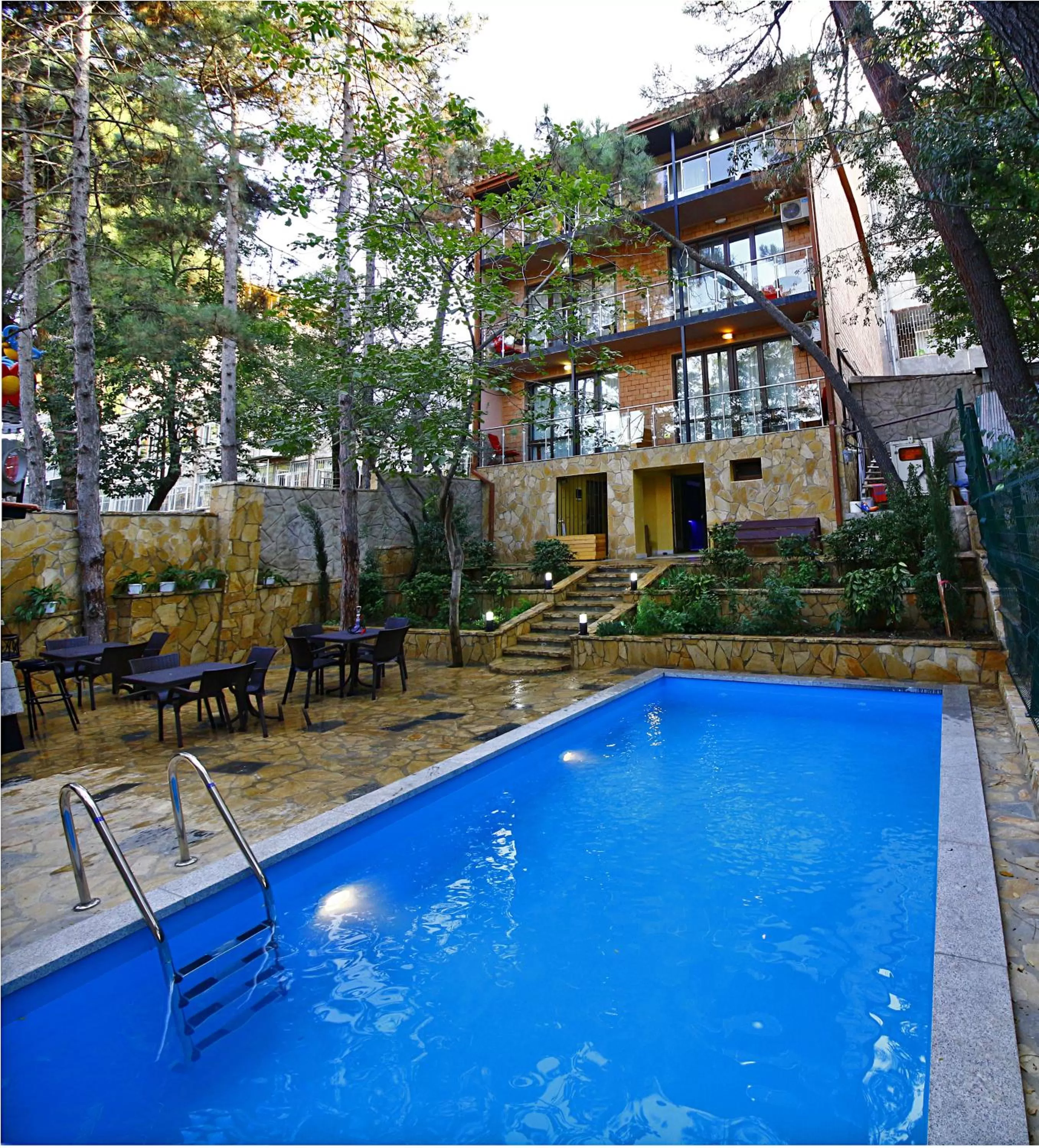 Pool view in Sani Hotel