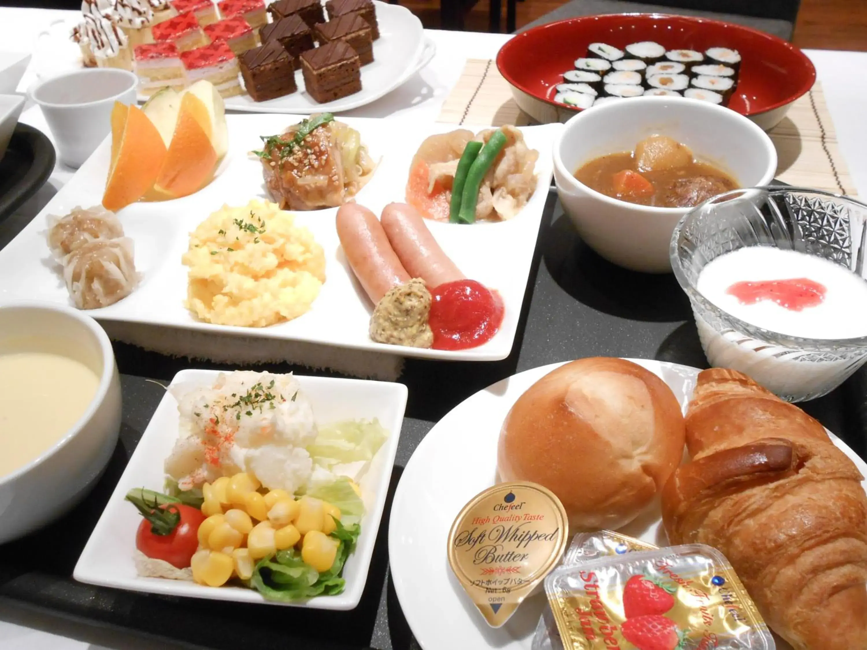 Buffet breakfast, Food in Hotel Crown Hills Sendai Aoba-dori