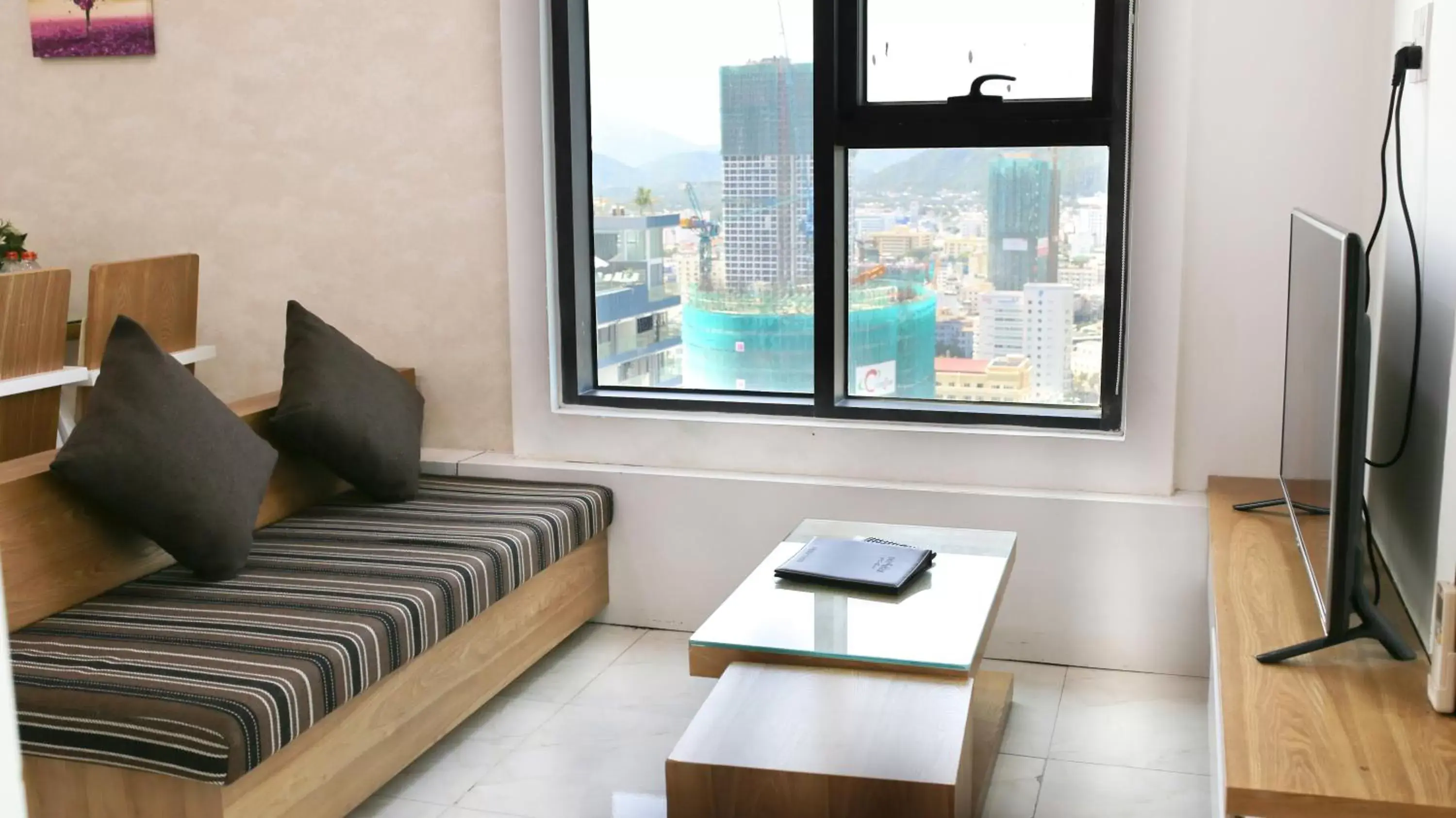 Living room, Seating Area in Gold Ocean Apartment