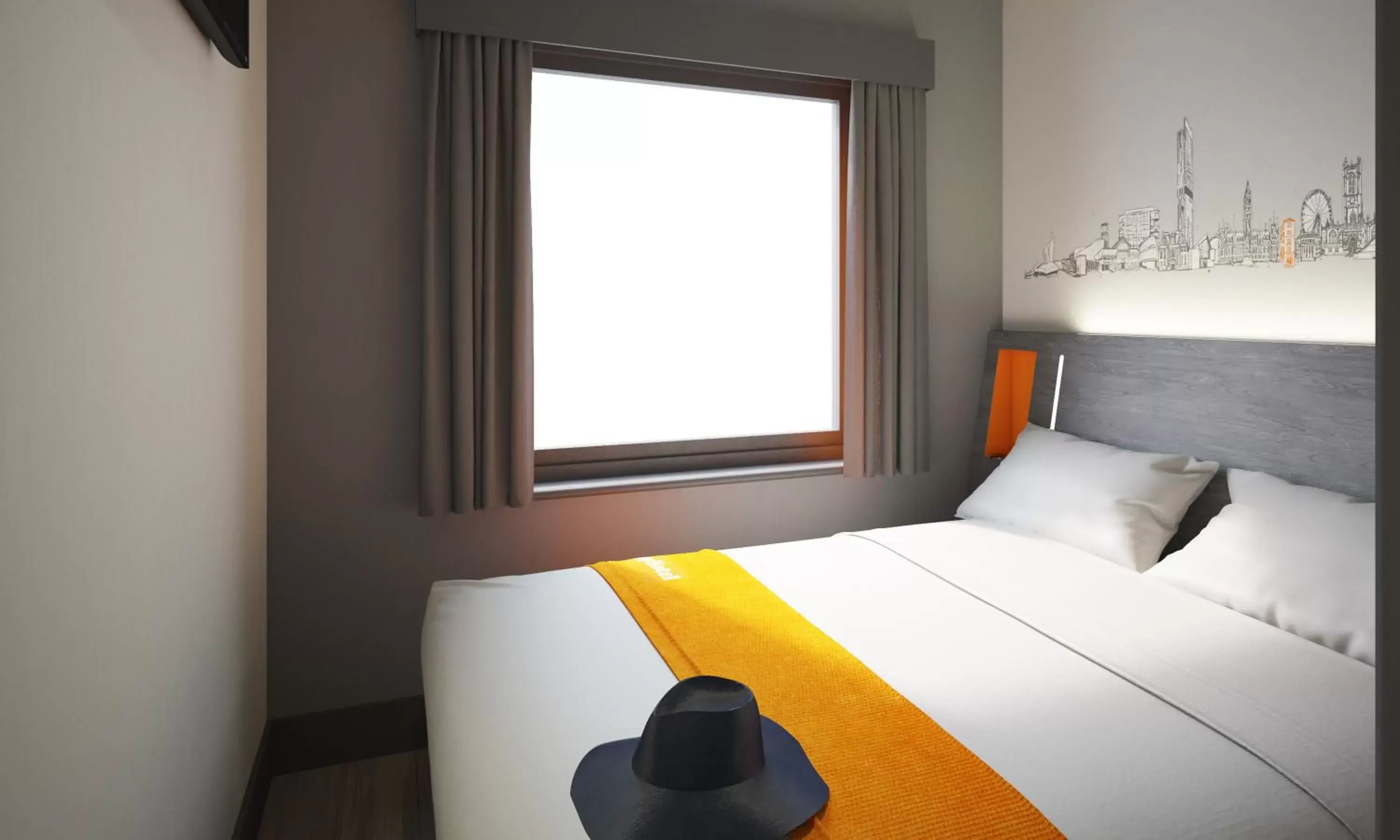 Bedroom, Bed in easyHotel Milton Keynes