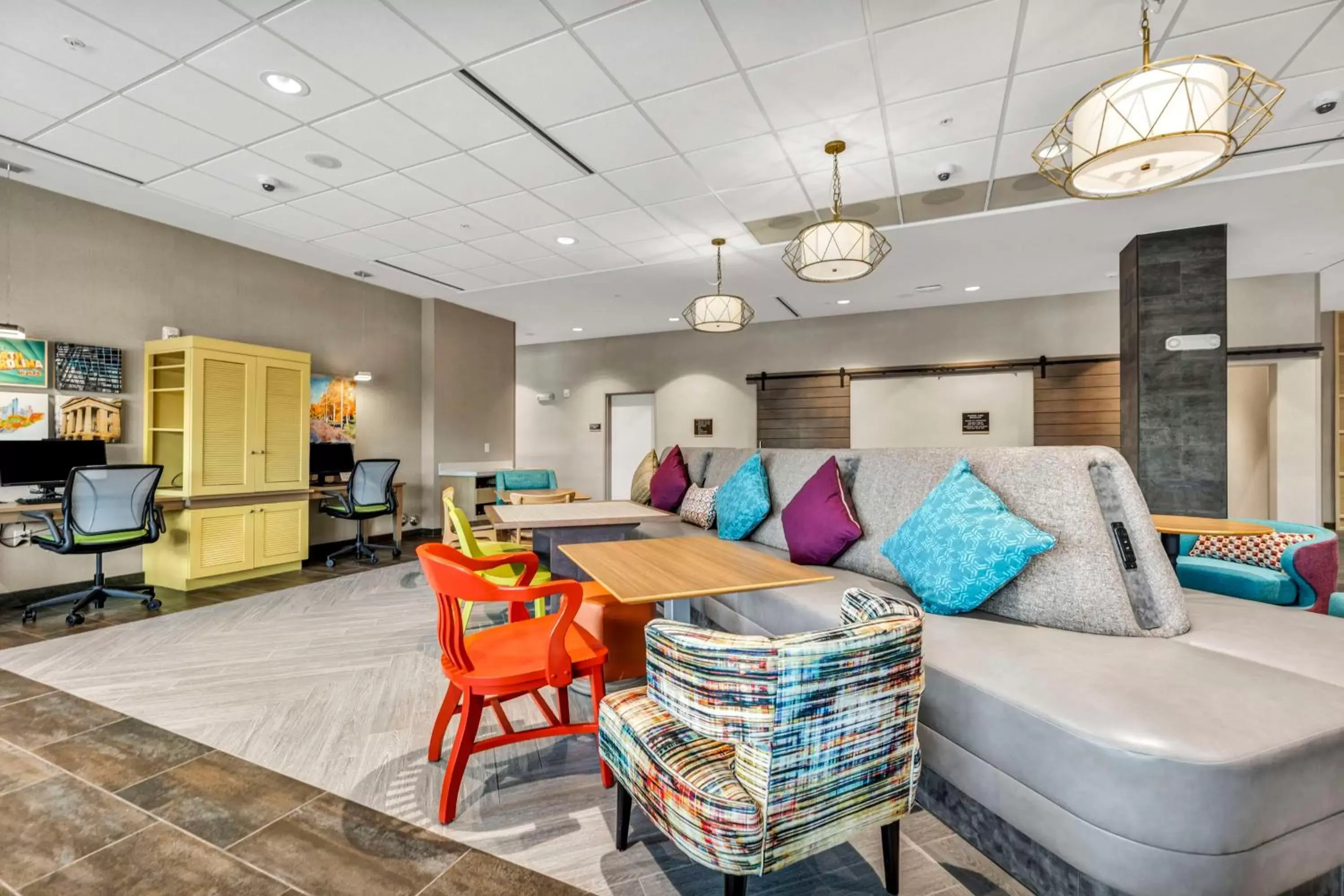 Lobby or reception, Seating Area in Home2 Suites By Hilton Raleigh State Arena