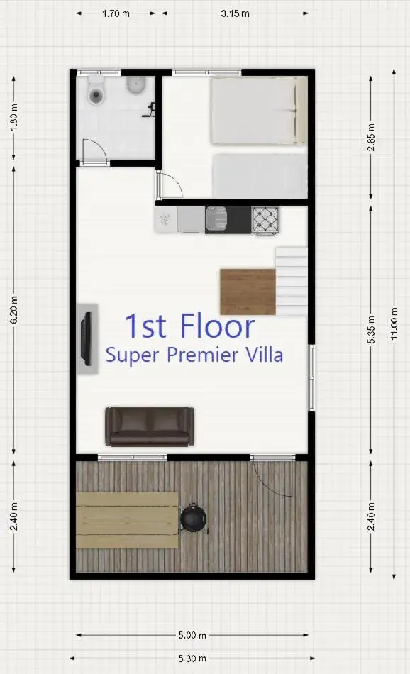 Floor Plan in Jungmun Log Pension & Resort