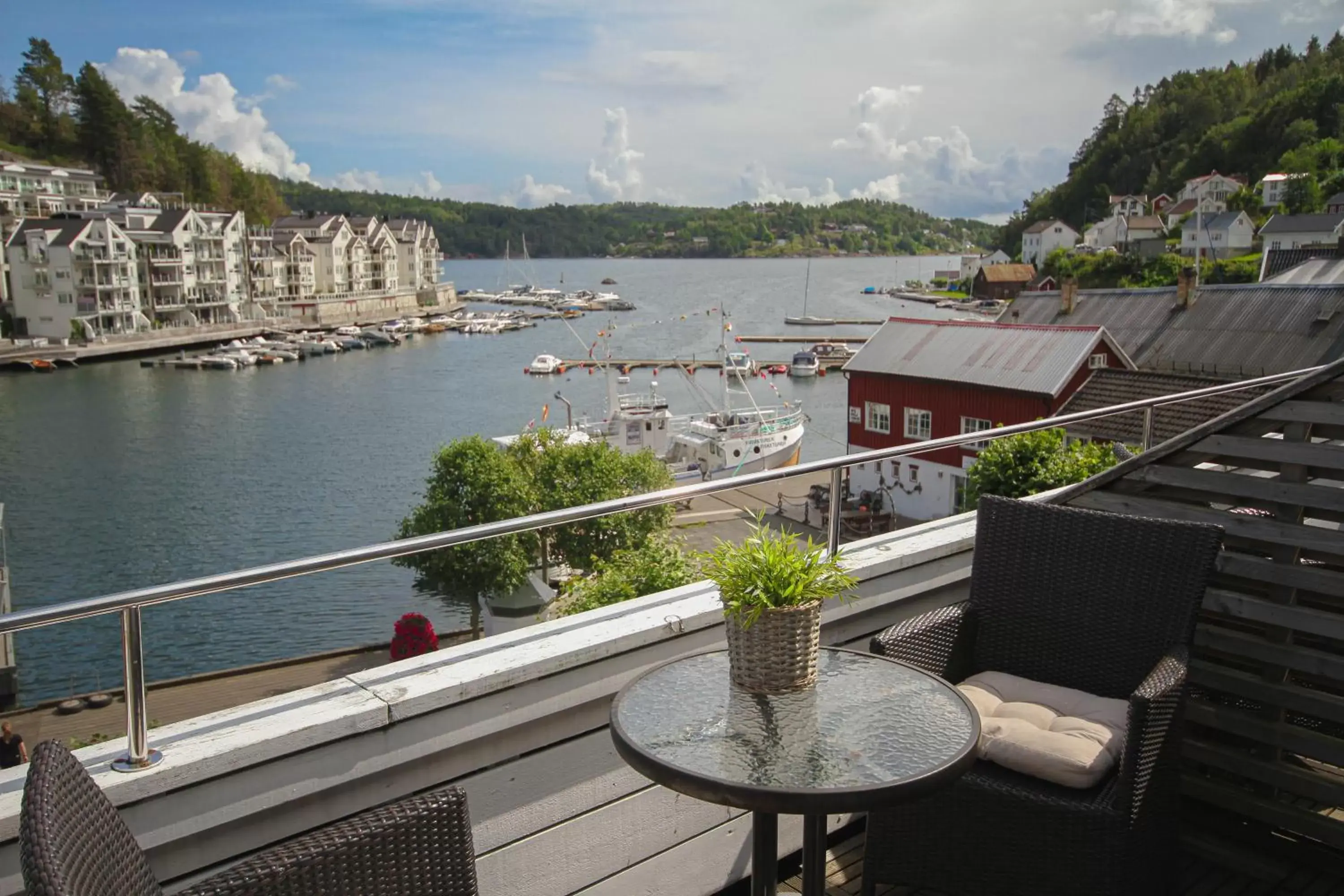 Balcony/Terrace in Tvedestrand Fjordhotell - Unike Hoteller