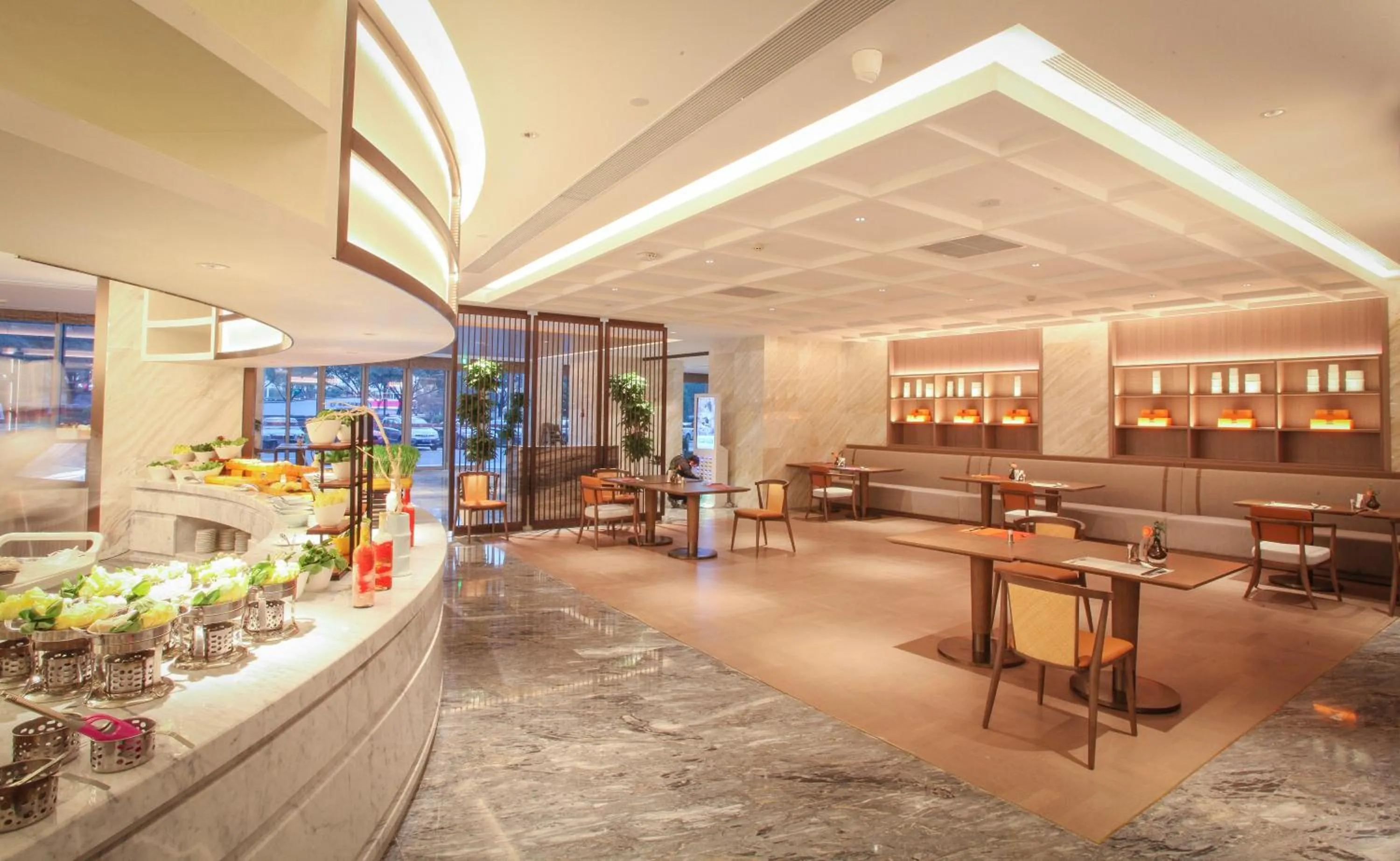 Buffet breakfast in Yindu Hotel