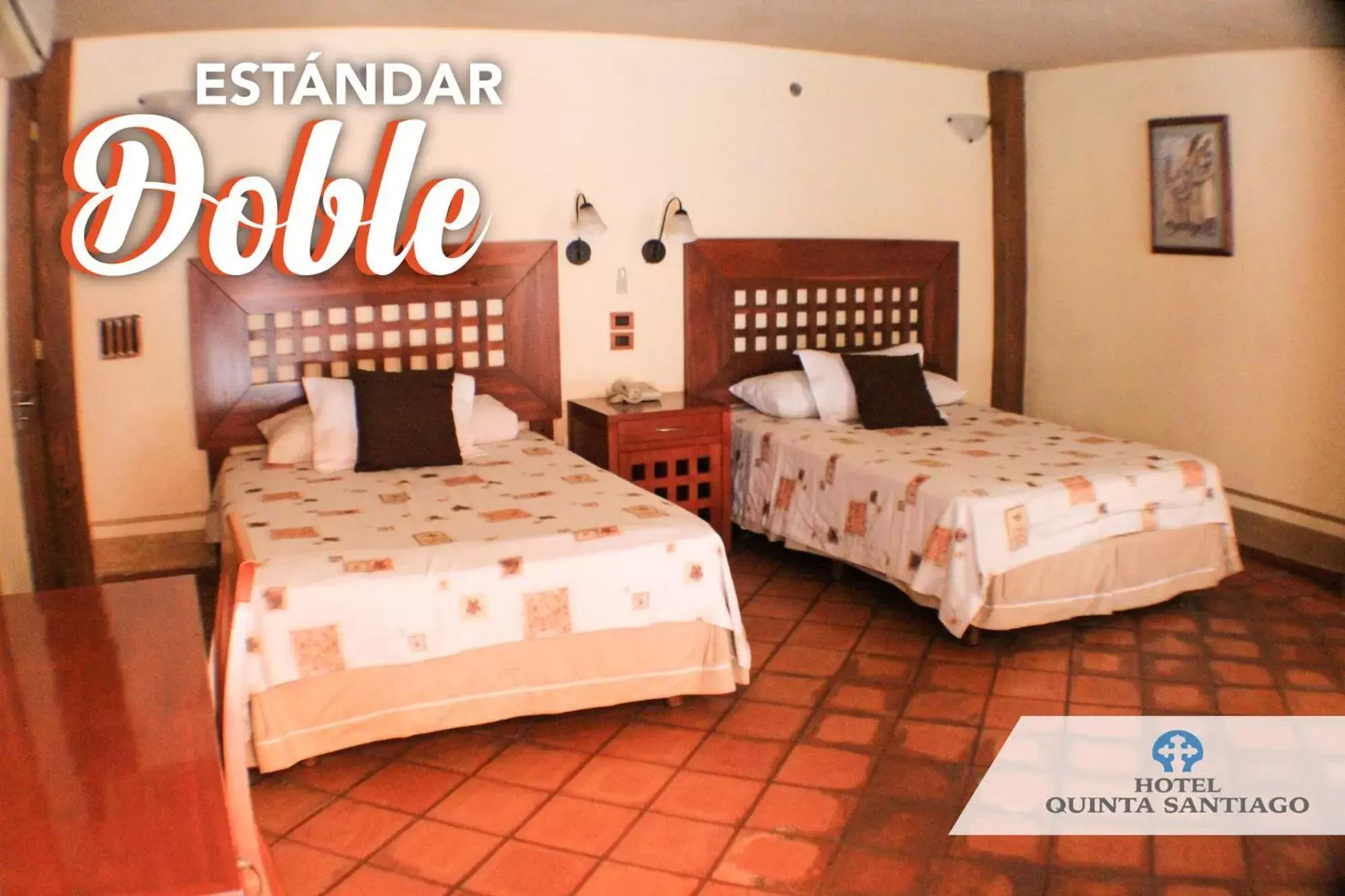 Bed in Hotel Quinta Santiago