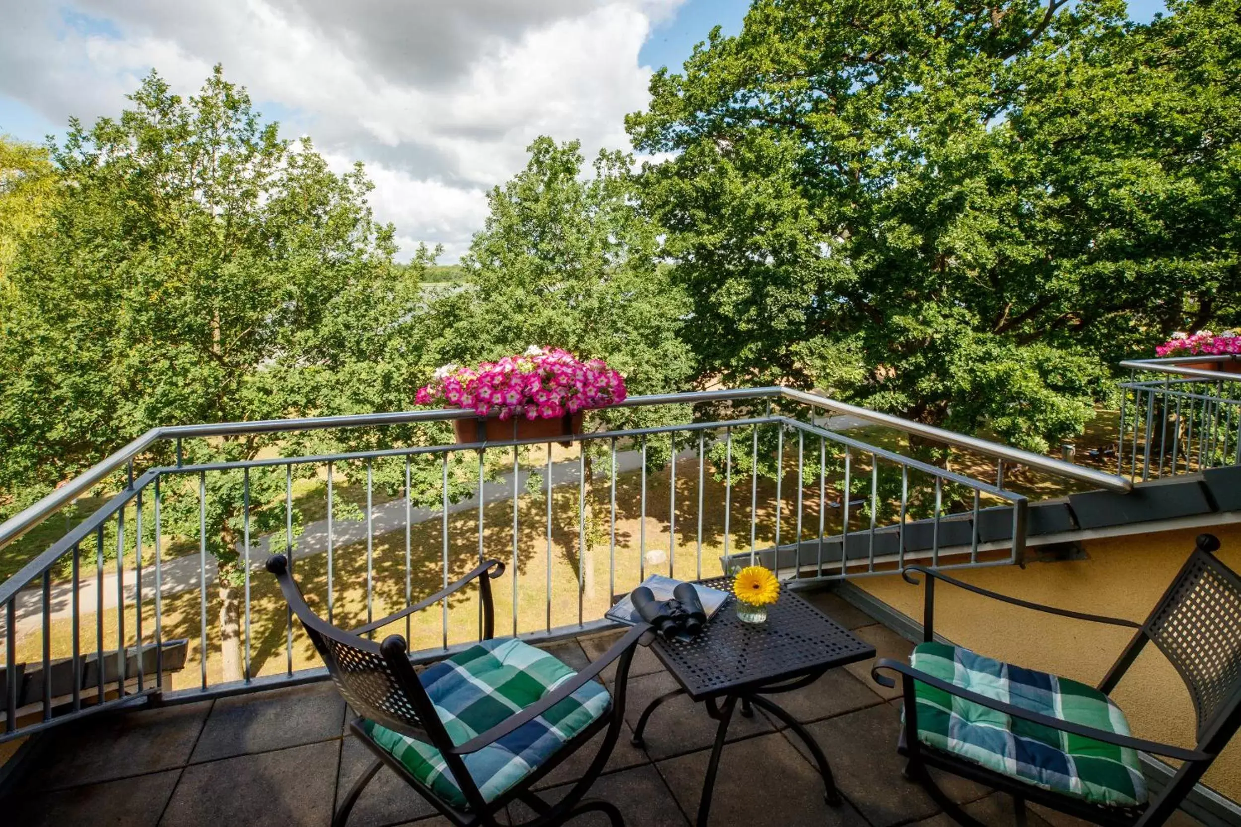 View (from property/room), Balcony/Terrace in Strandhaus am Inselsee