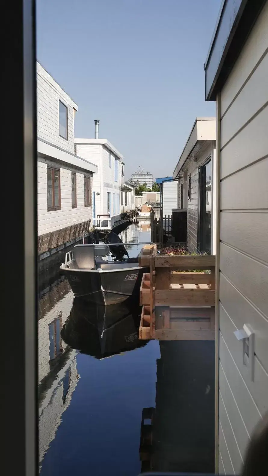 View (from property/room) in Houseboat apartment with water terrace, free parking, free bikes & fast wifi