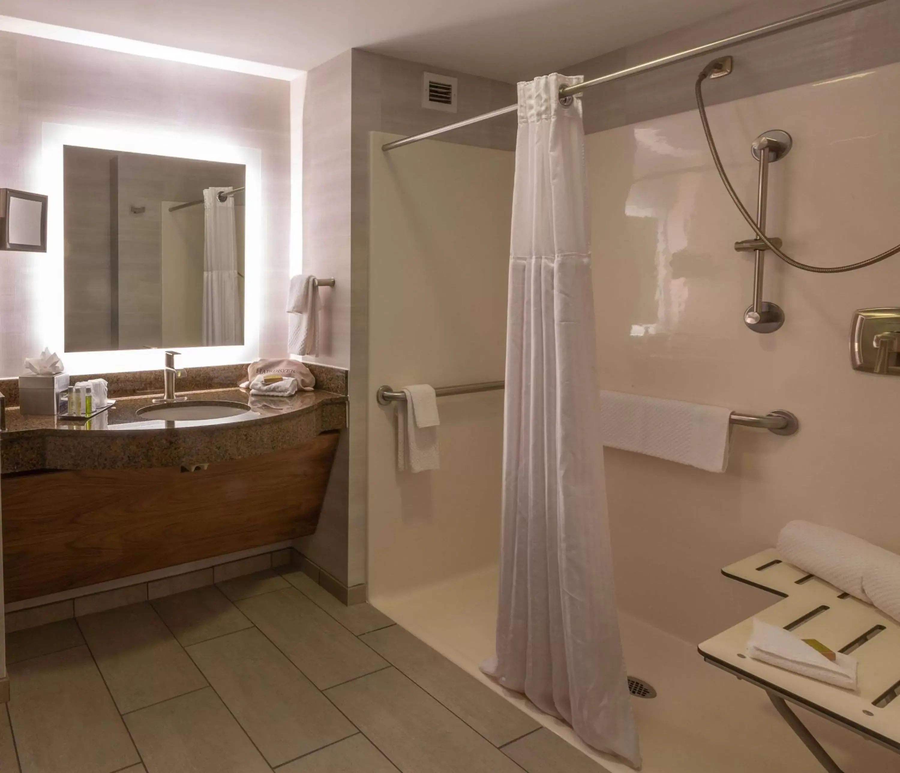 Shower, Bathroom in DoubleTree by Hilton Bay City - Riverfront