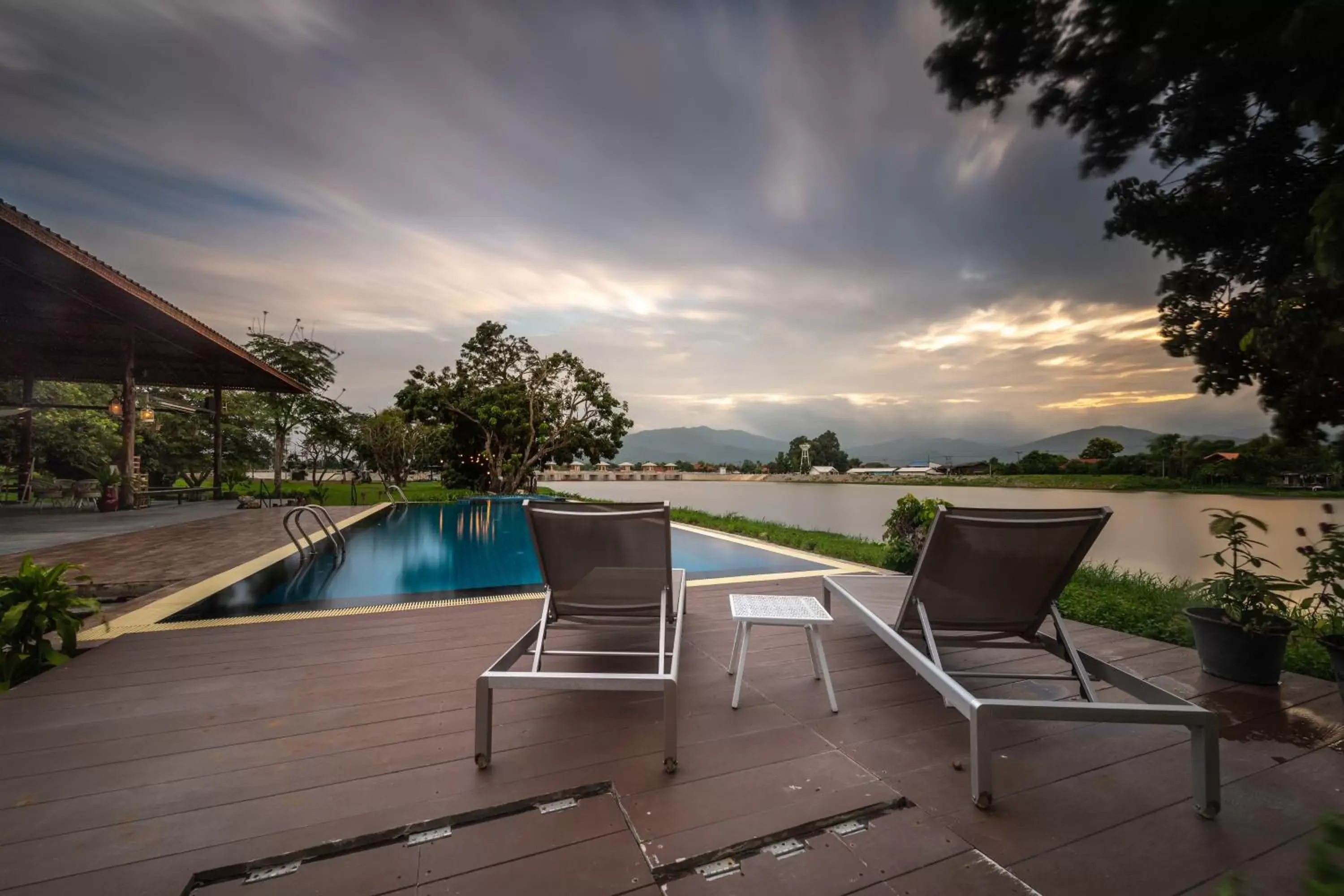 Decorative detail, Swimming Pool in Doi Inthanon Riverside resort