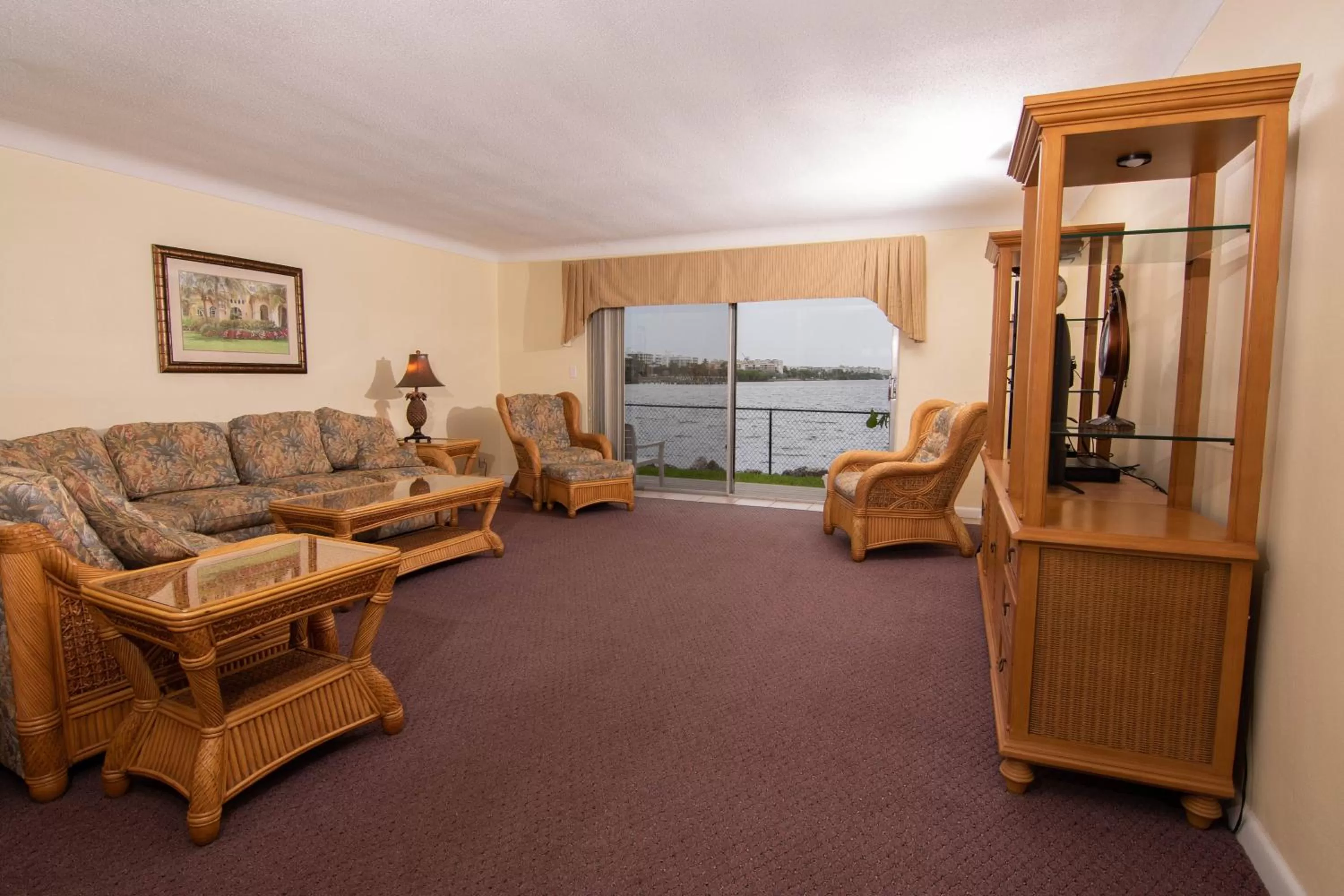 Seating Area in Palm Beach Waterfront Condos - Full Kitchens!