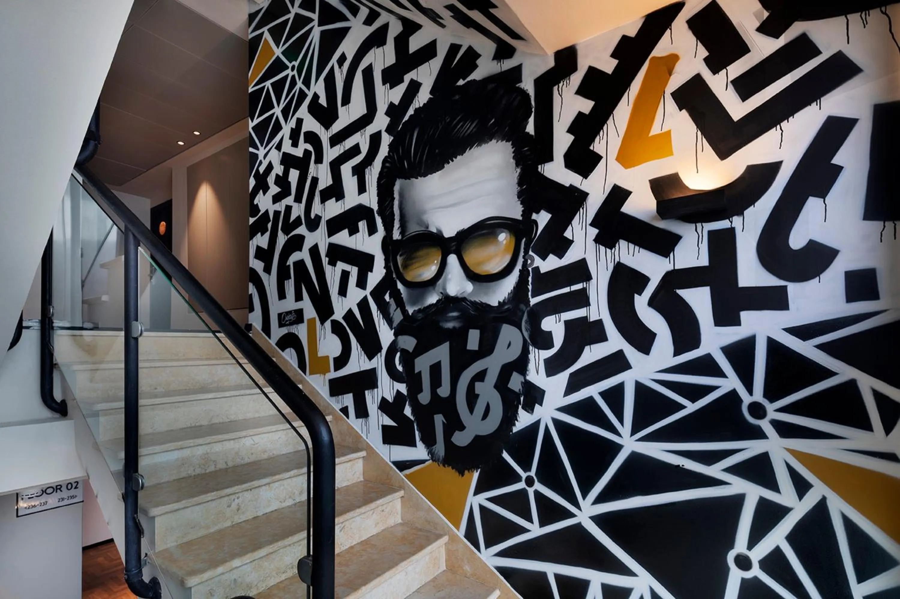 Decorative detail in The Muse Boutique Hotel Tel Aviv