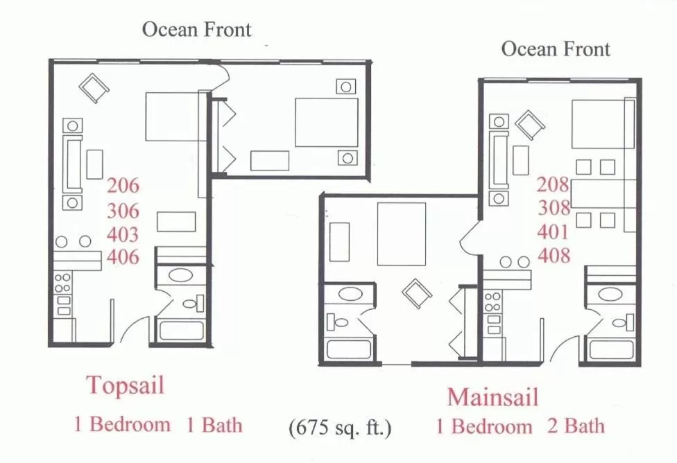 Floor plan in Sea Club IV Resort