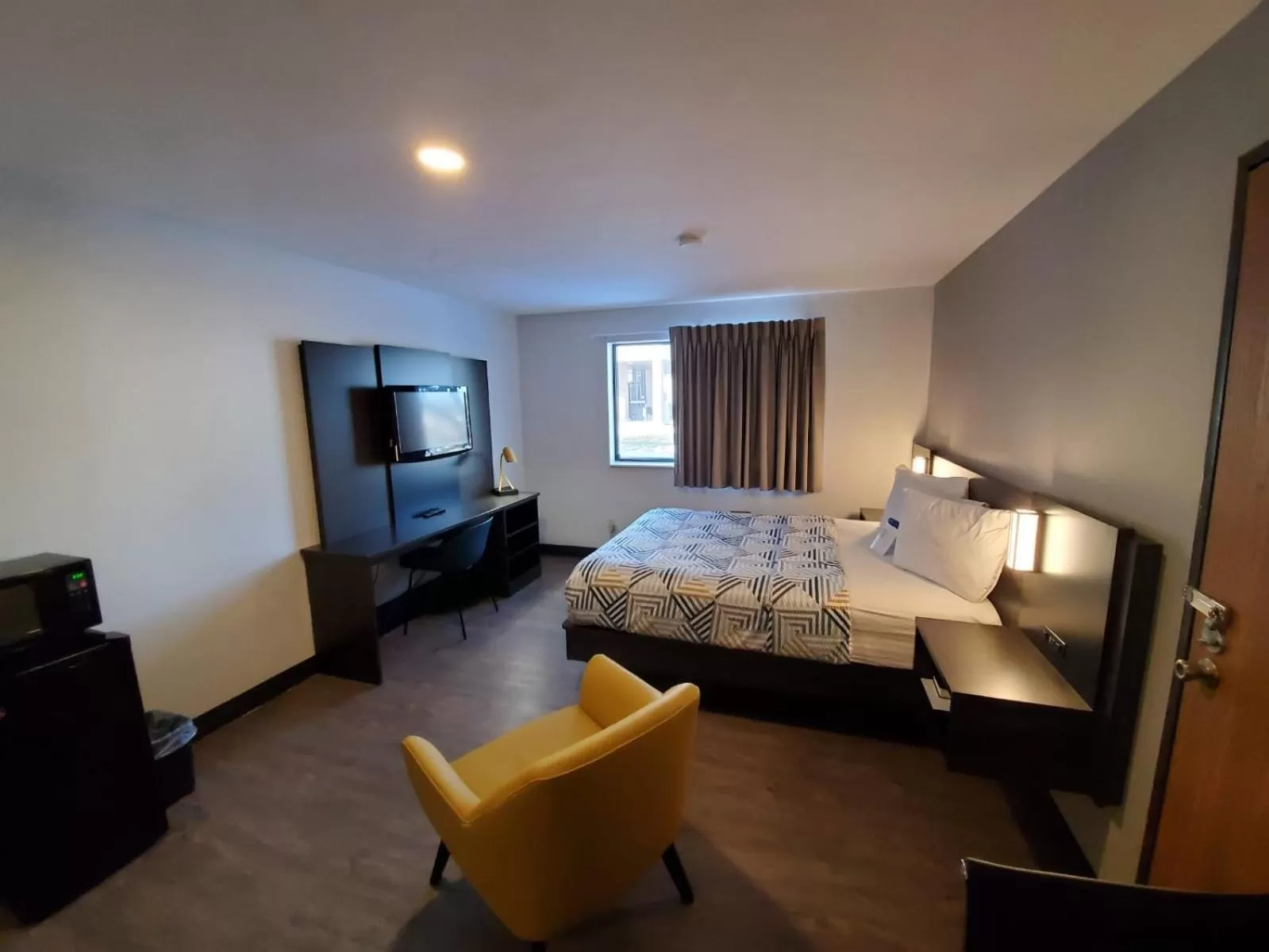 Bed in Motel 6-Kewanee, IL