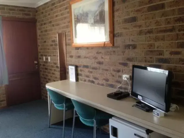 Decorative detail, TV/Entertainment Center in Gisborne Motel