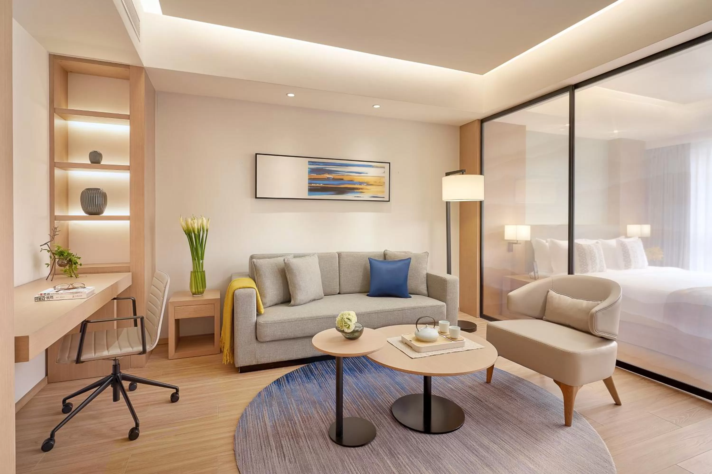 Living room, Seating Area in Shama Serviced Apartments Zijingang Hangzhou