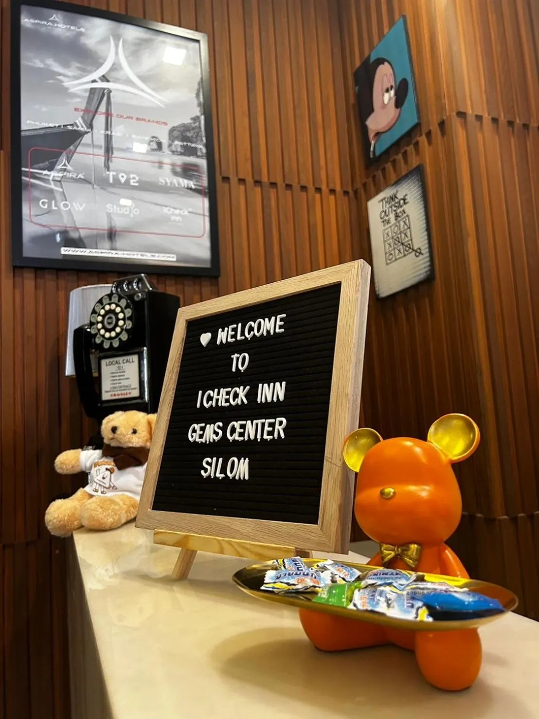 Decorative detail in iCheck inn Gems Center Silom