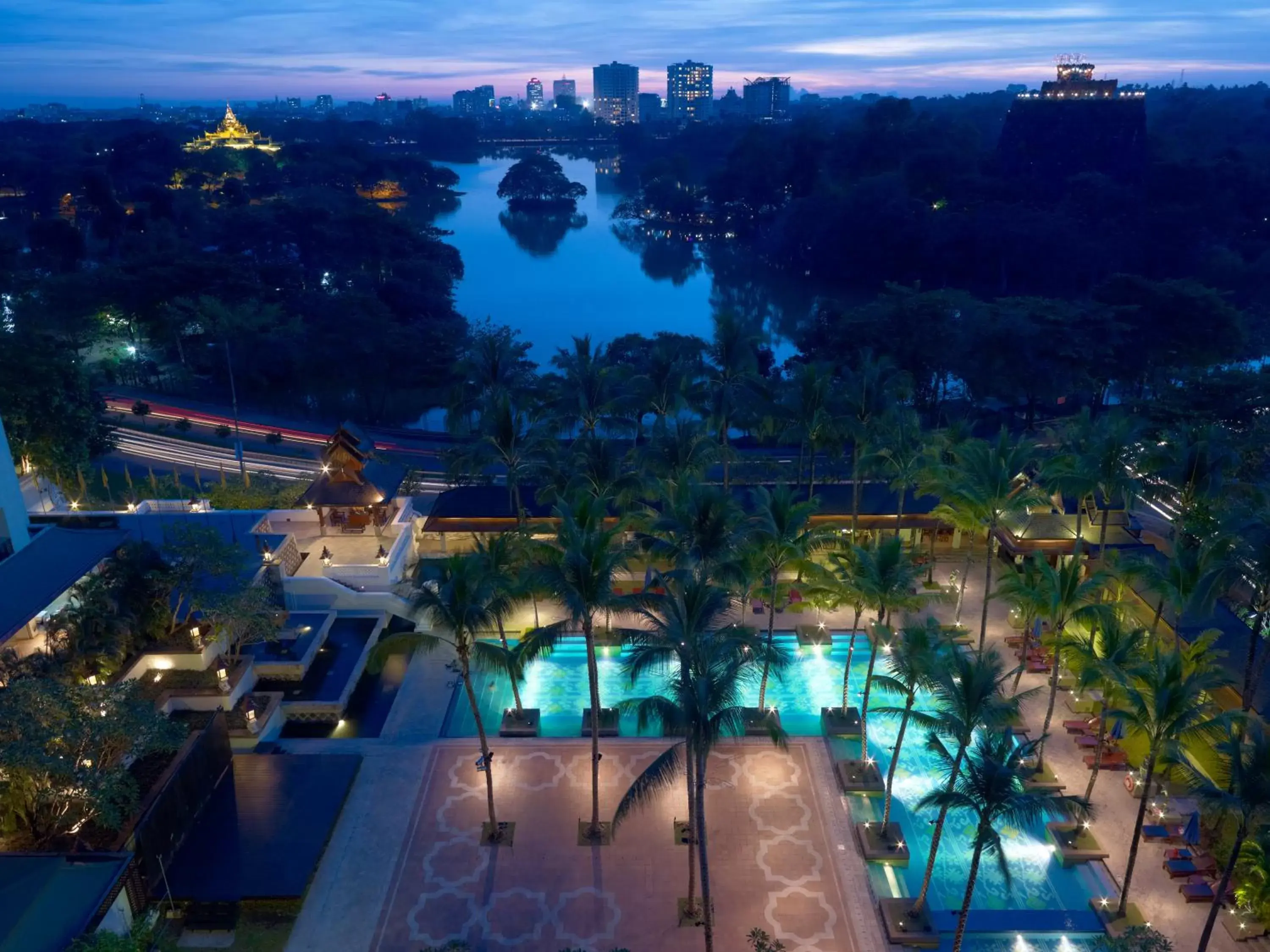 Facade/entrance, Pool View in Chatrium Hotel Royal Lake Yangon