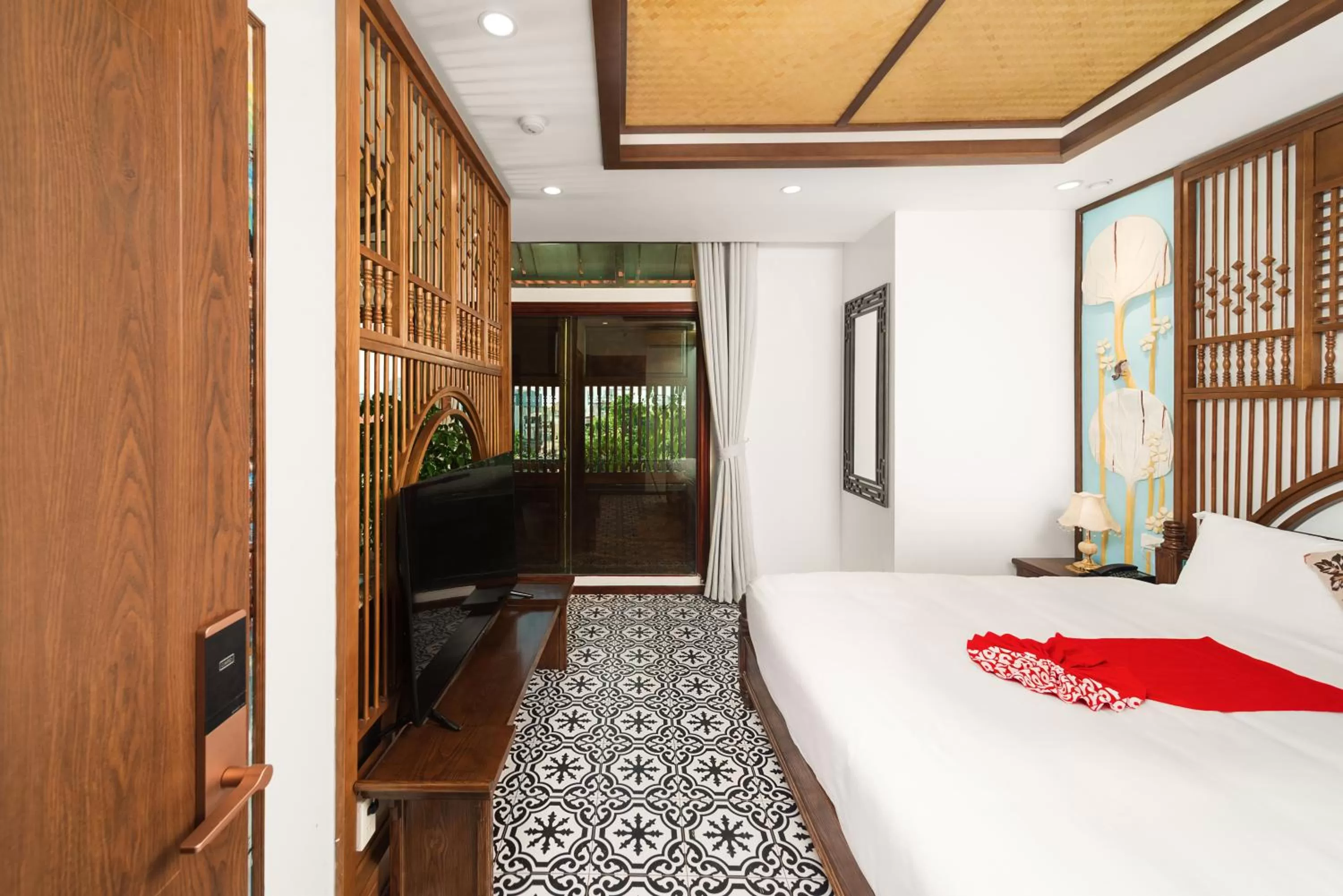 Bed in Veshia Hotel & Spa