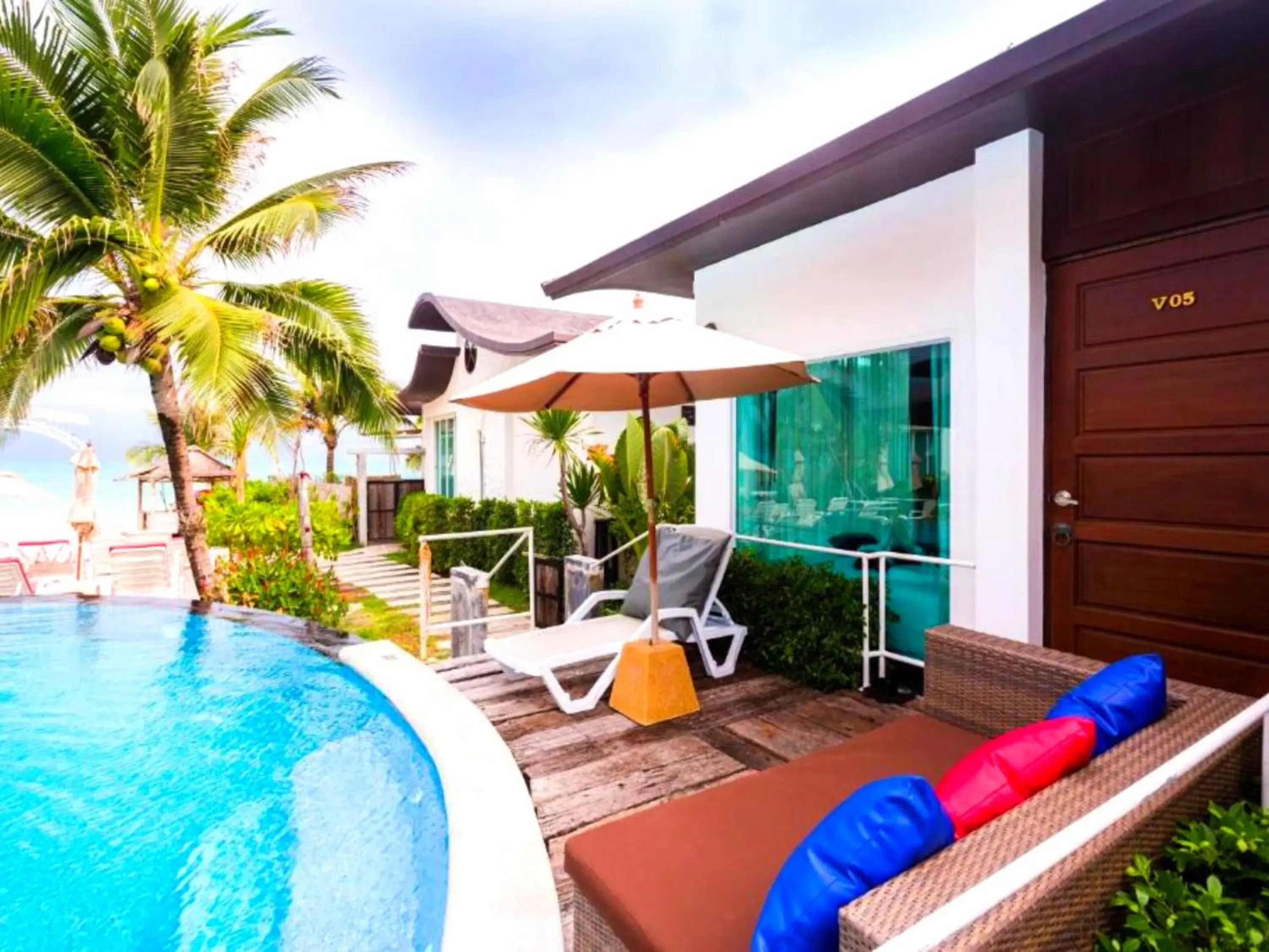 Balcony/Terrace, Swimming Pool in The Samui Beach Resort - SHA Plus Certified