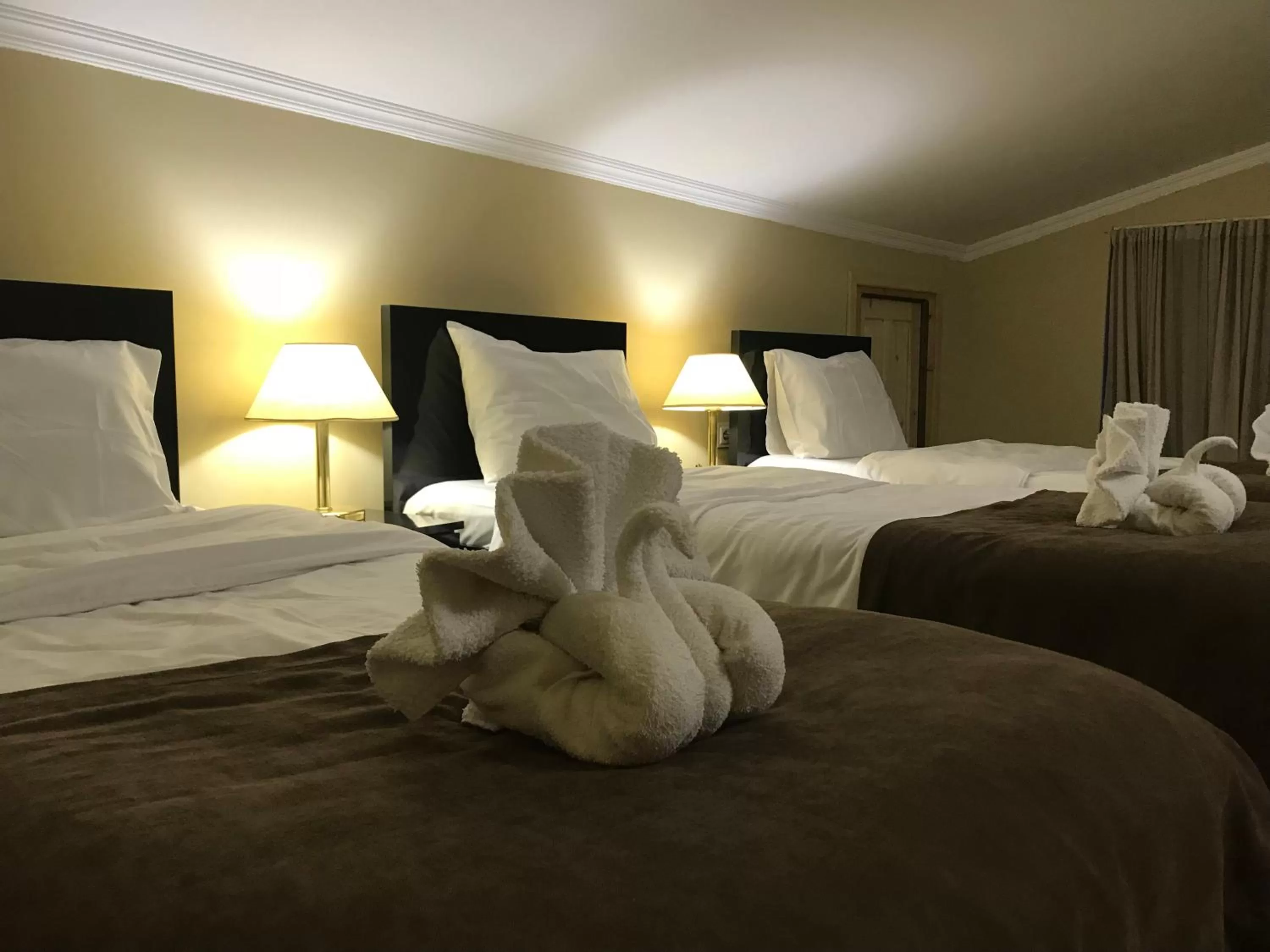 Bed in Royal Palace Hotel, Lagodekhi