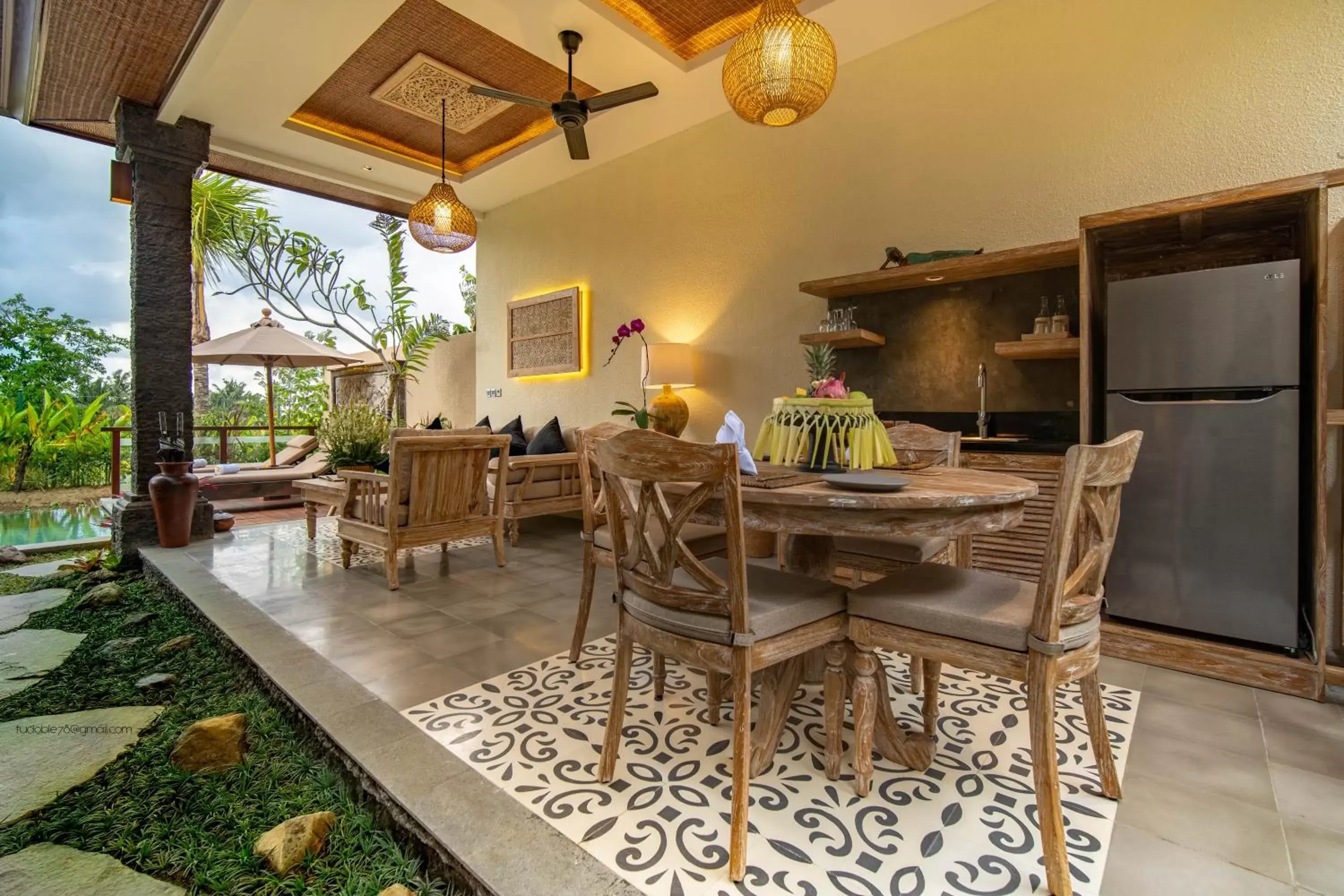 Living room, Dining Area in Bliss Ubud Spa Resort