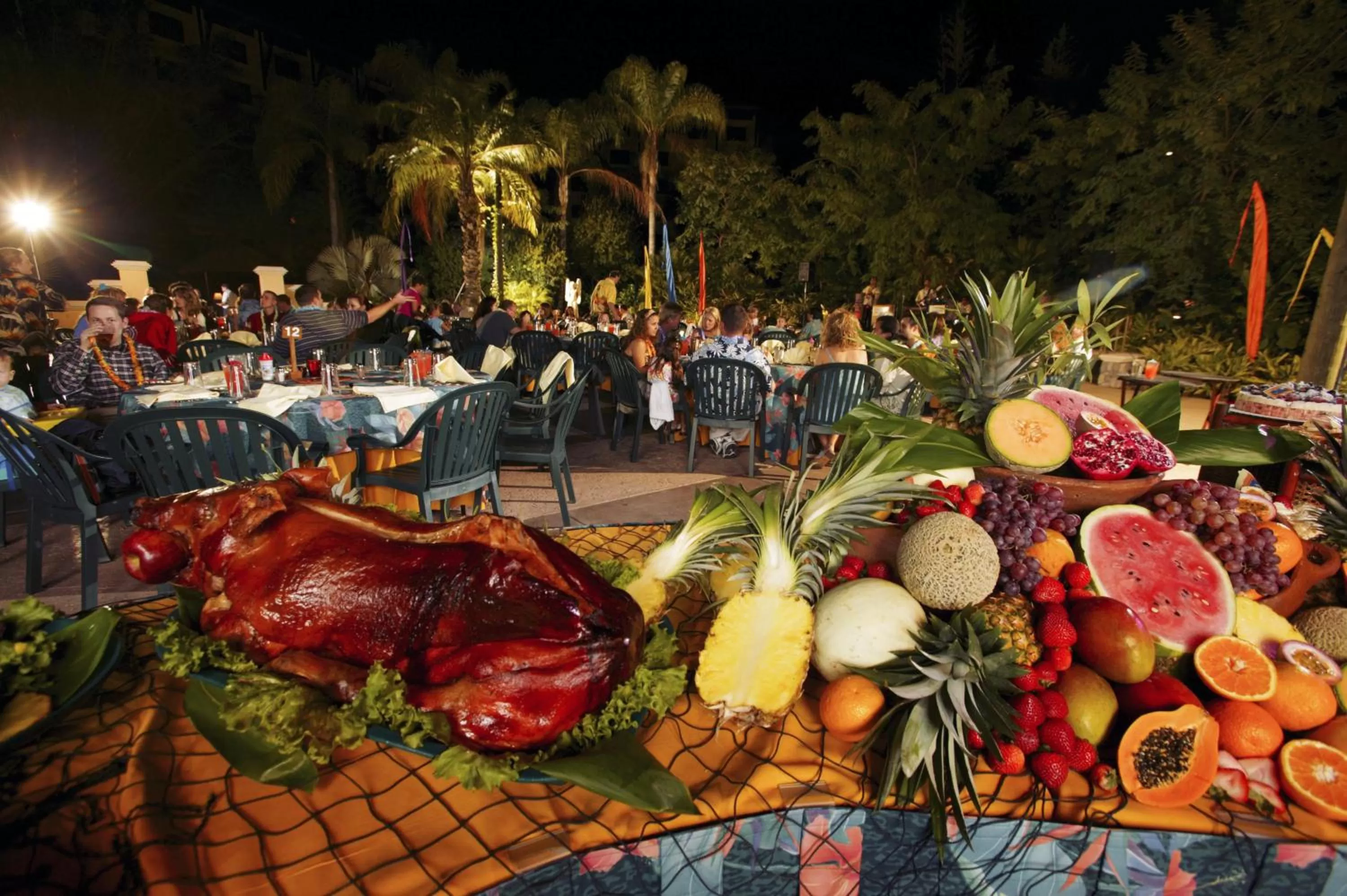 Evening entertainment in Universal's Loews Royal Pacific Resort