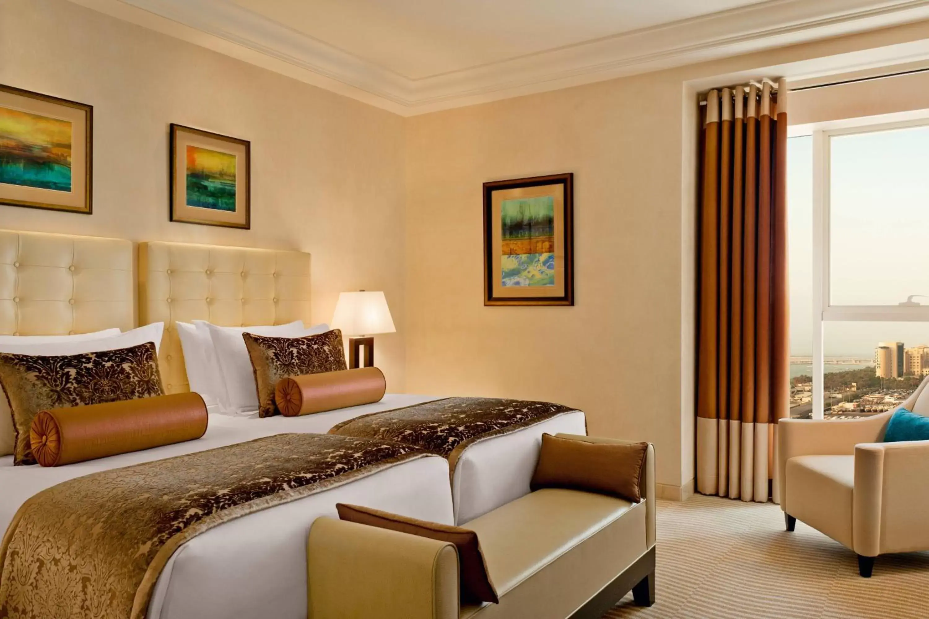 Bedroom, Bed in Grosvenor House, a Luxury Collection Hotel, Dubai