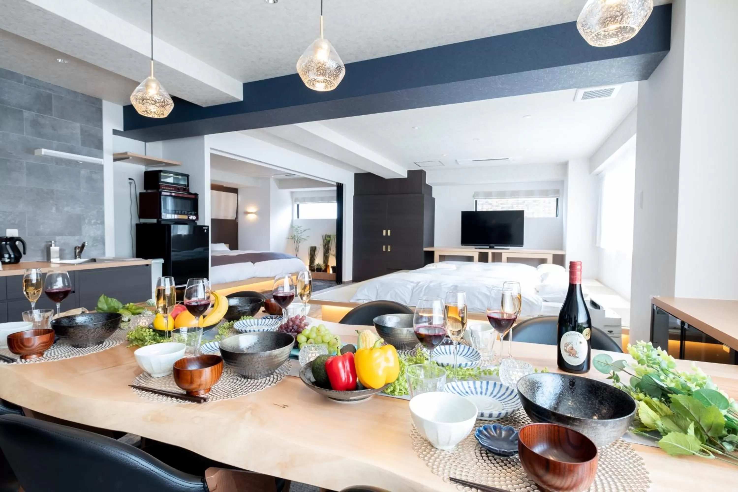 Dining area in Hotel Kado Gosho-Minami Kyoto