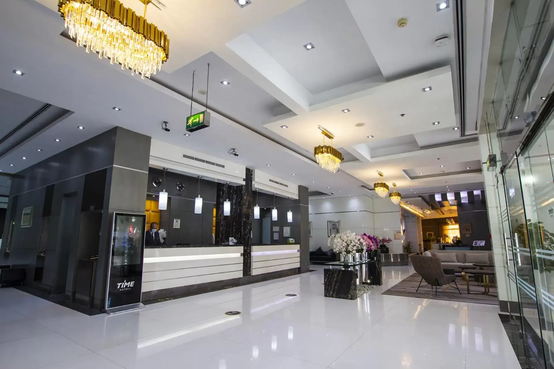 Lobby or reception in TIME Grand Plaza Hotel, Dubai Airport