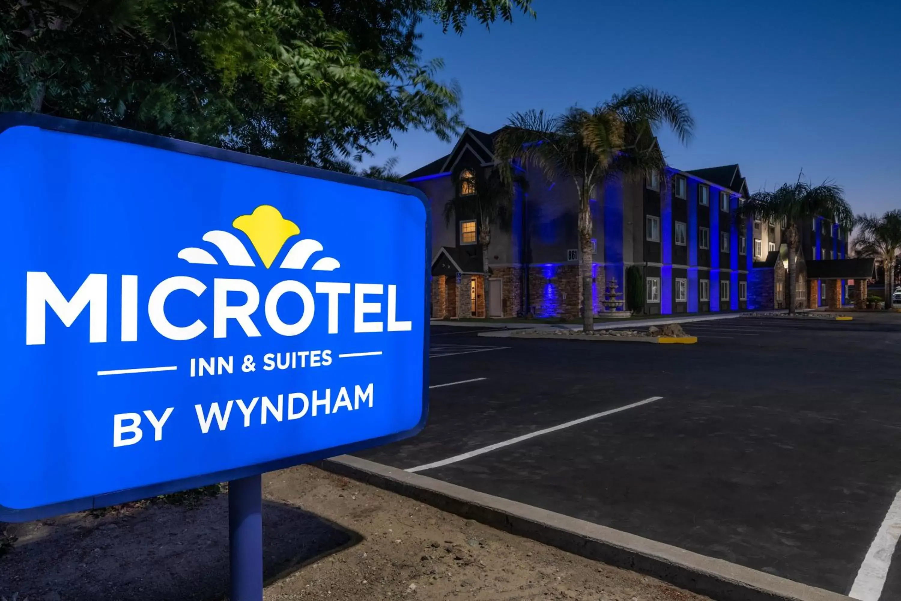 Property building, Property Logo/Sign in Microtel Inn & Suites by Wyndham Tracy