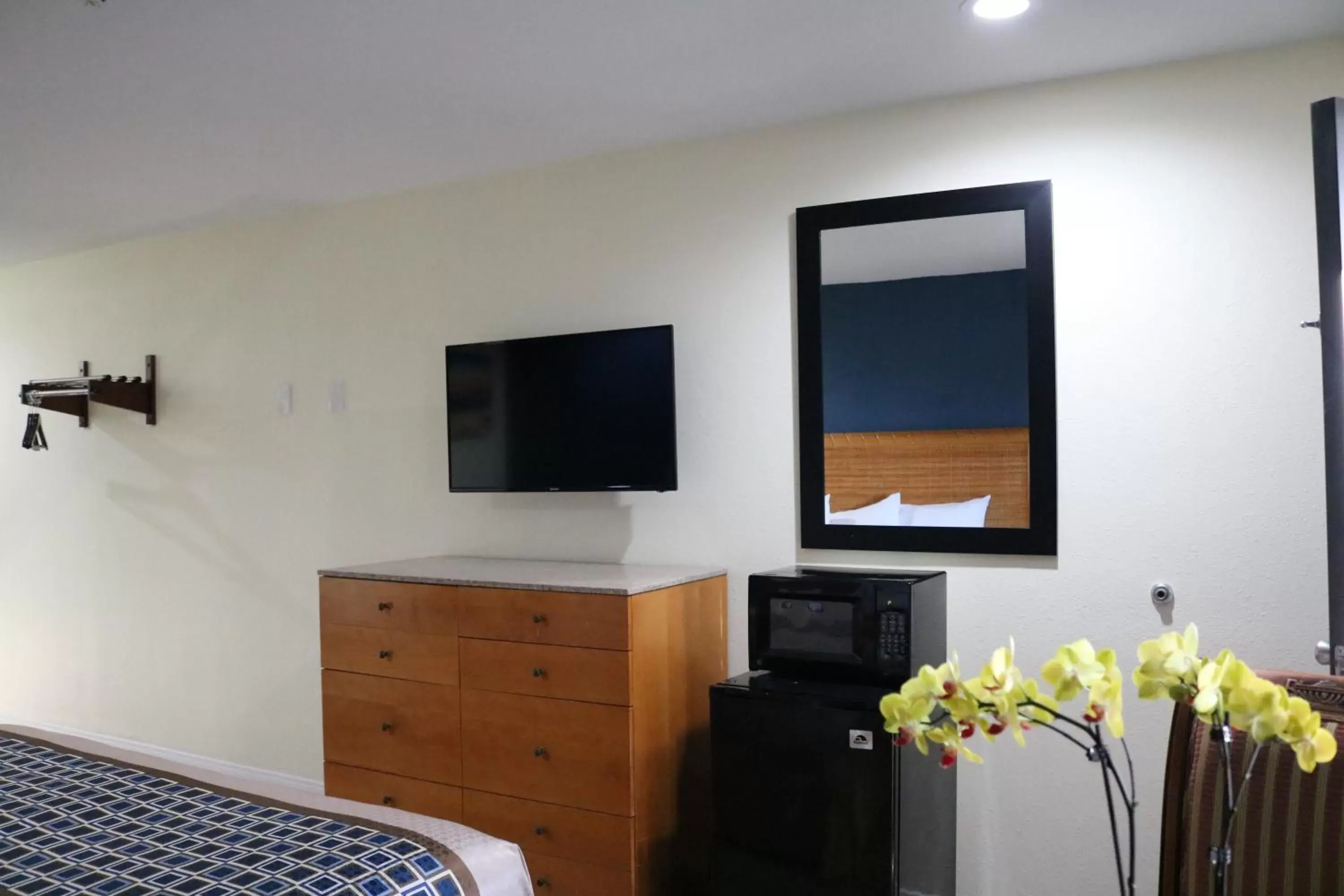 Bedroom, TV/Entertainment Center in Valli Hi Motel