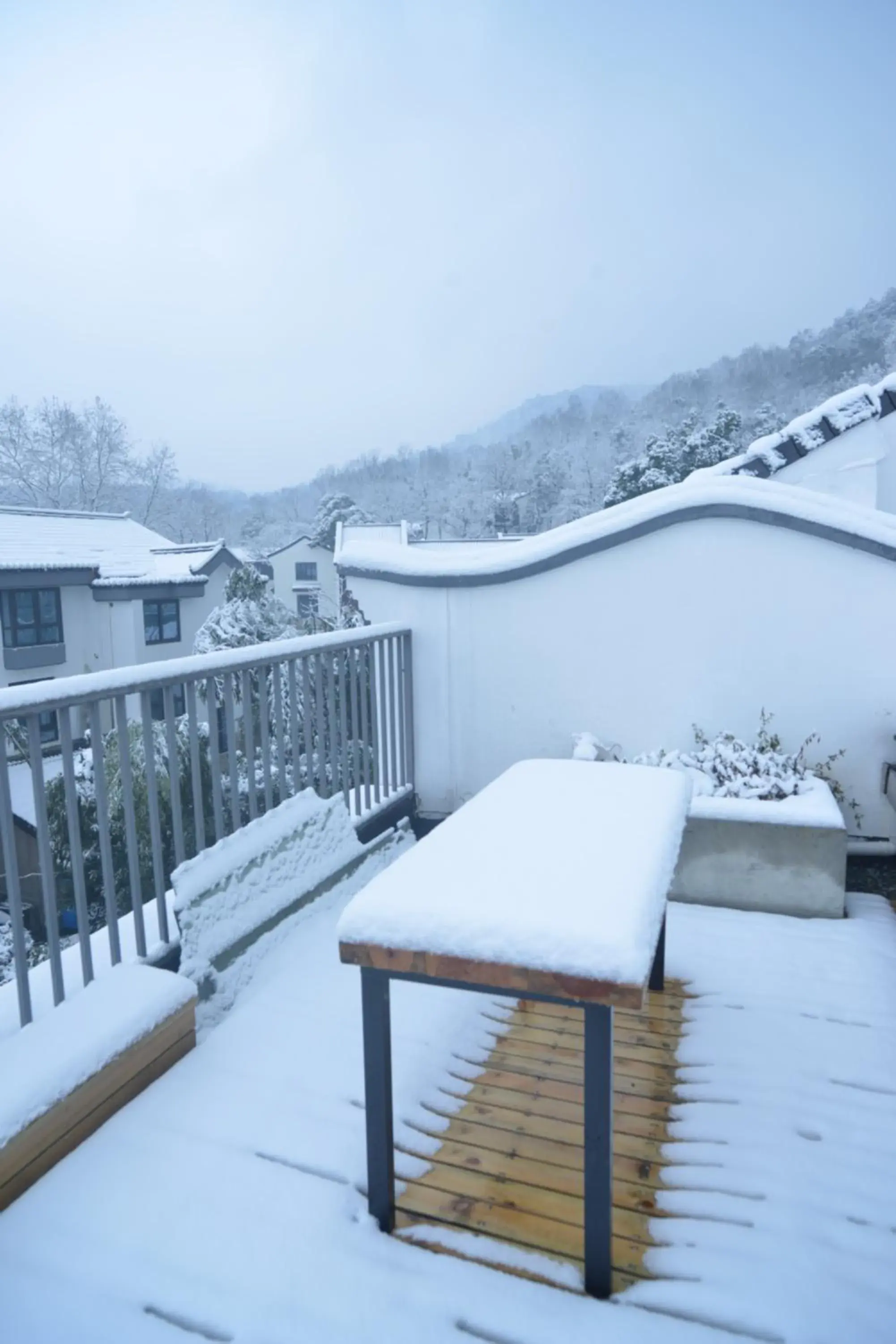 Balcony/Terrace, Winter in Rock&Wood Cozy House