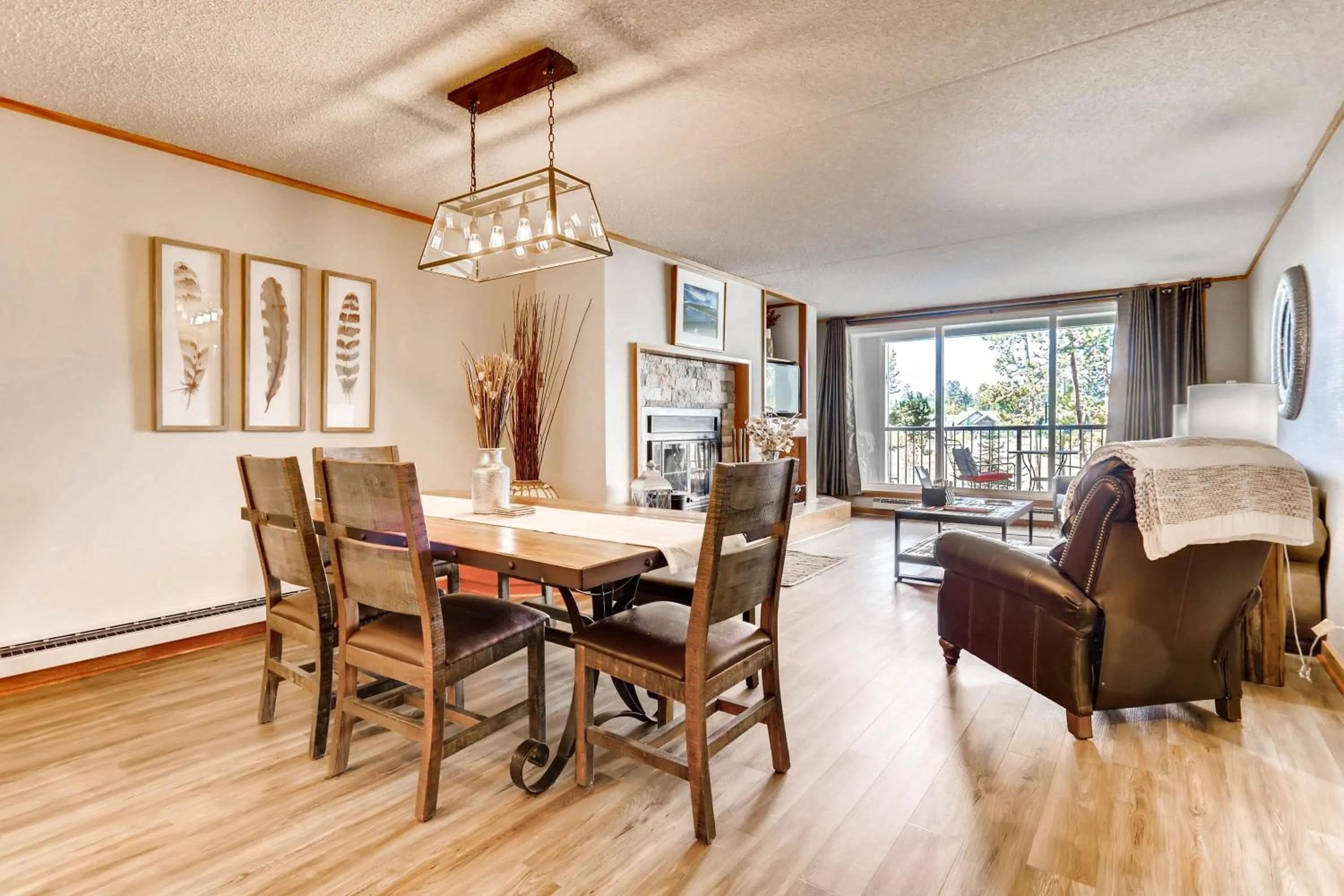 Living room, Bed in Evergreen Condominiums by Keystone Resort