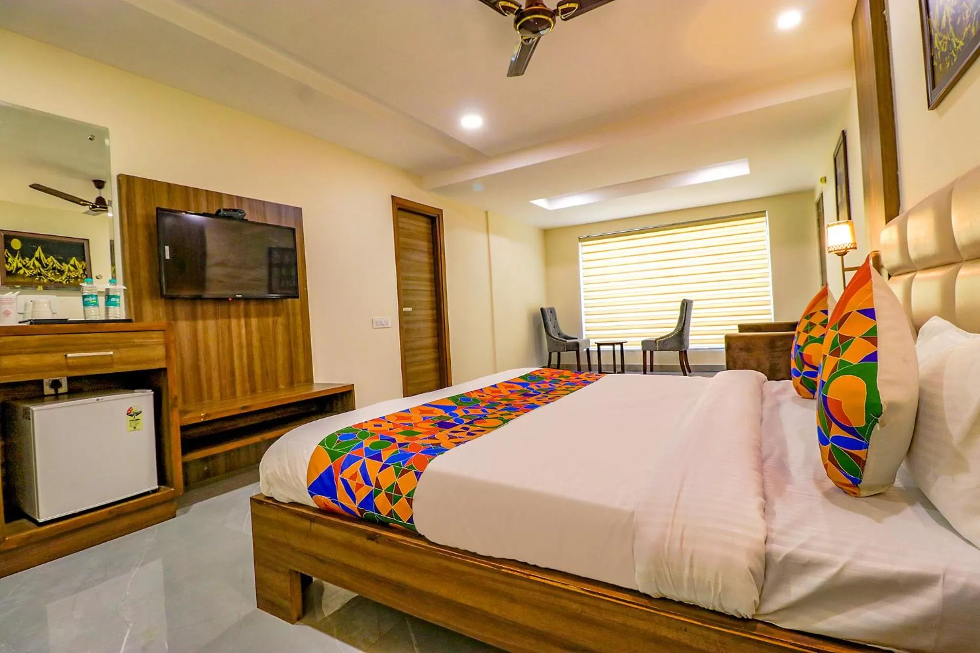 Bed in FabHotel Prime K9 Regency