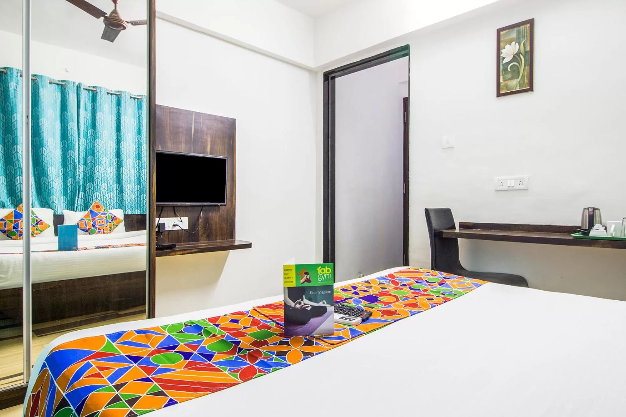 Bedroom, Bed in FabHotel Pruthamesh Pride