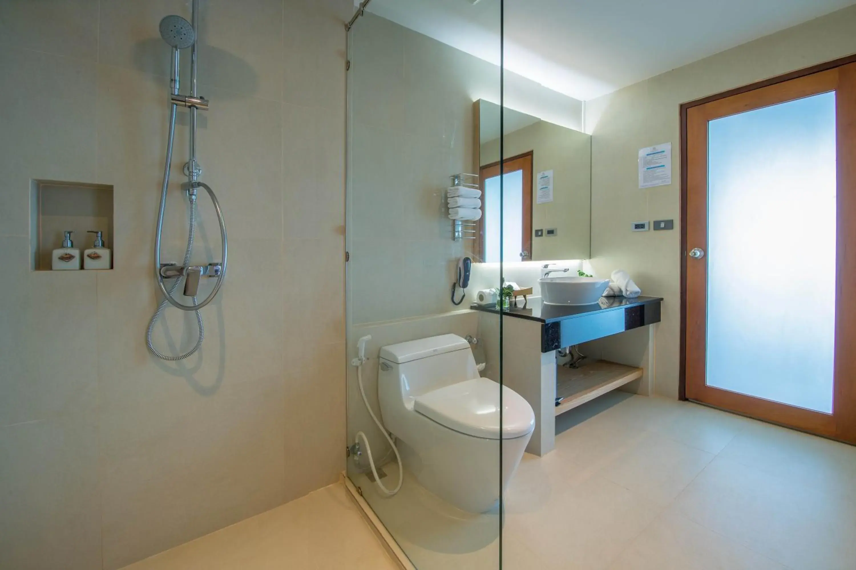 Shower, Bathroom in Coral Cliff Beach Resort Samui - SHA Plus