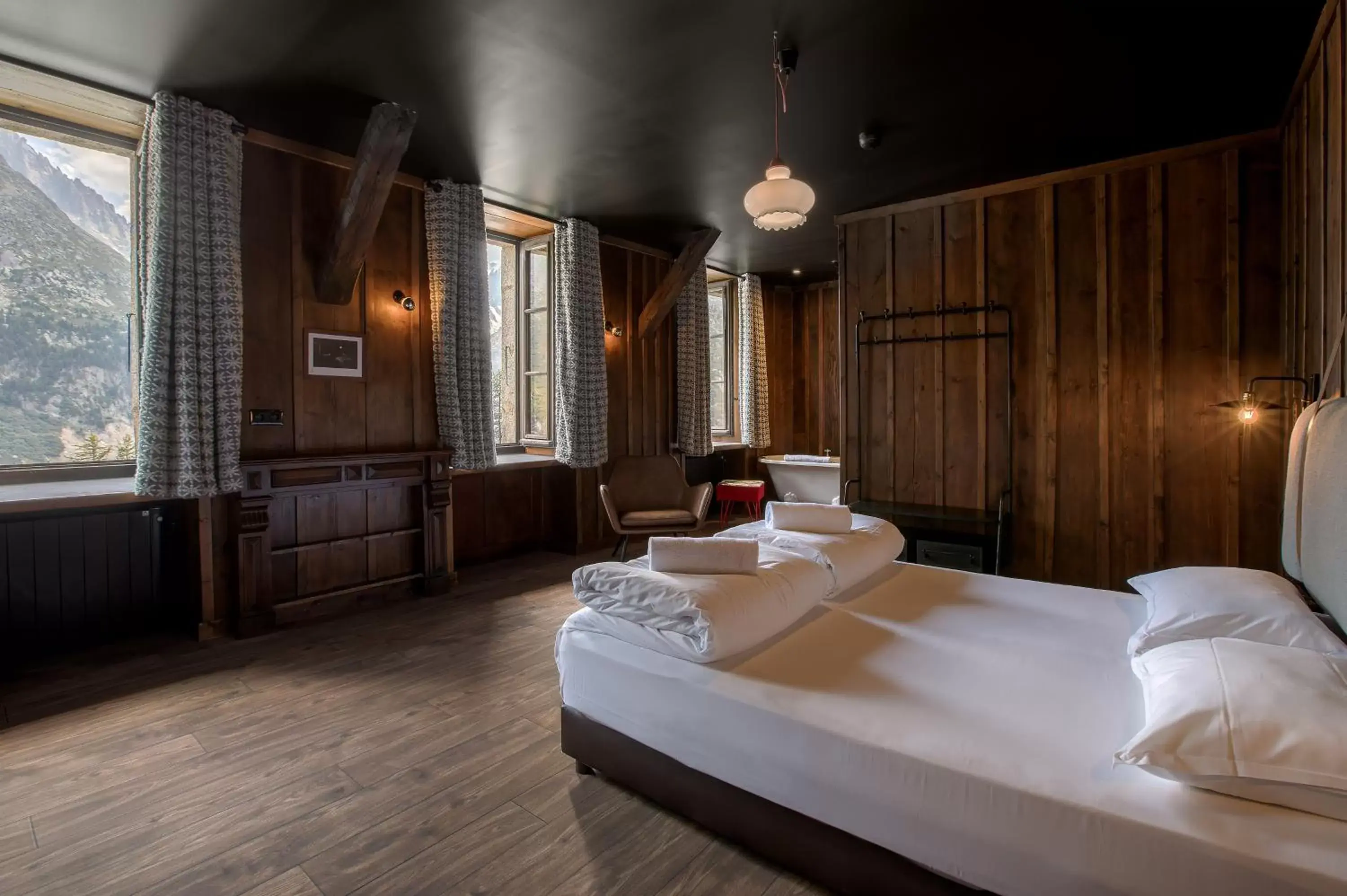 Bedroom, Bed in Refuge du Montenvers